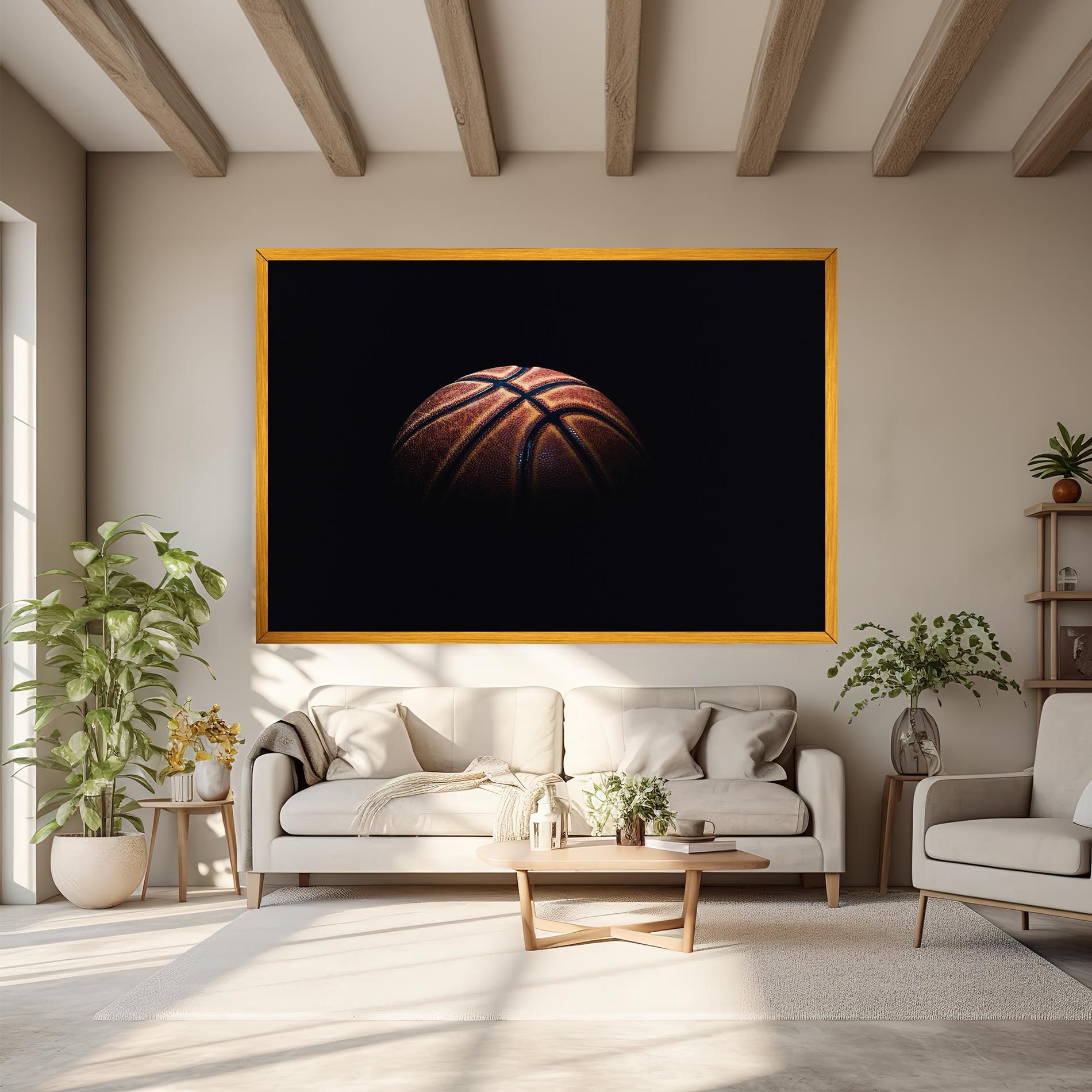 Basketball Ball In Dark mockup 6
