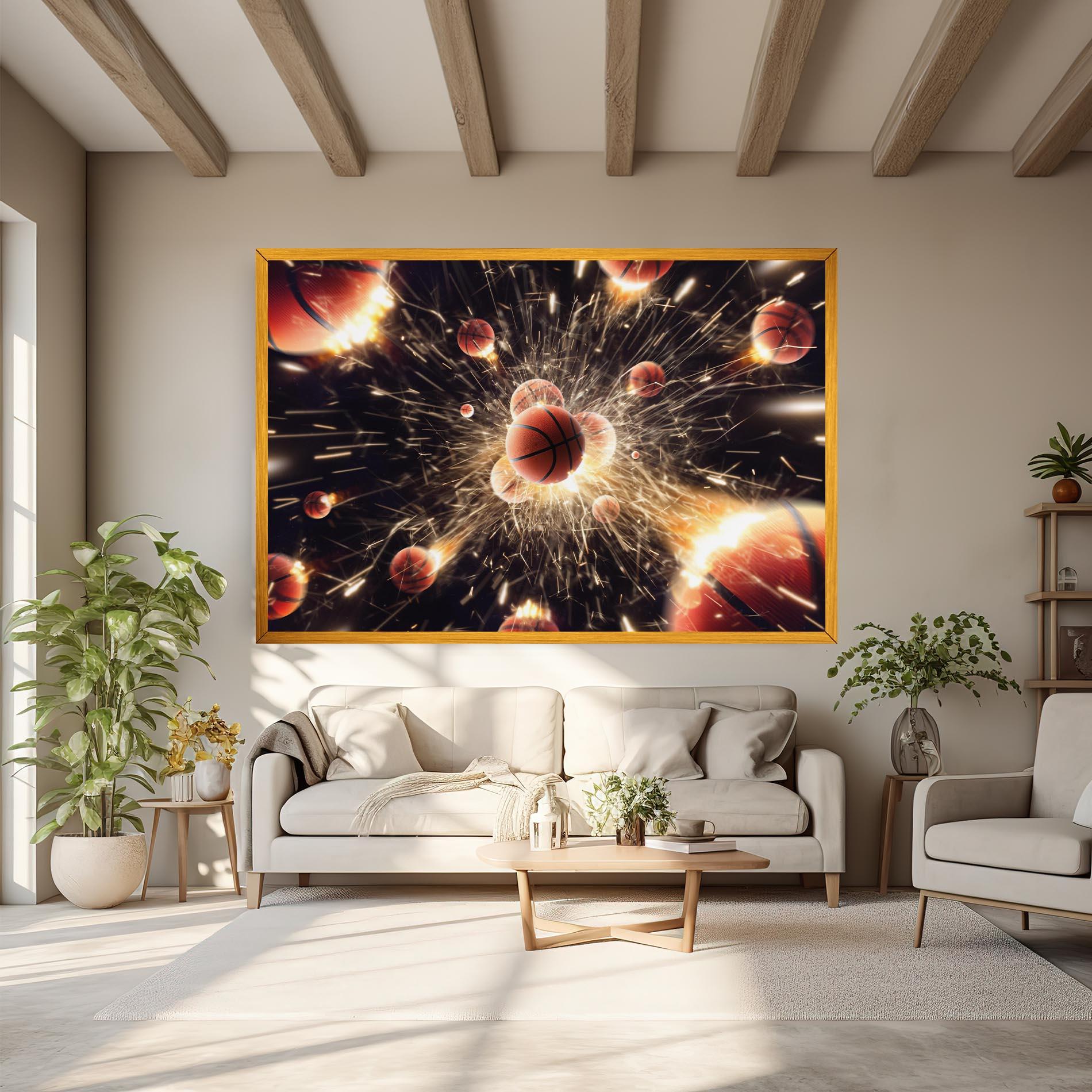 Vászonkép Basketball Explosion mockup 6