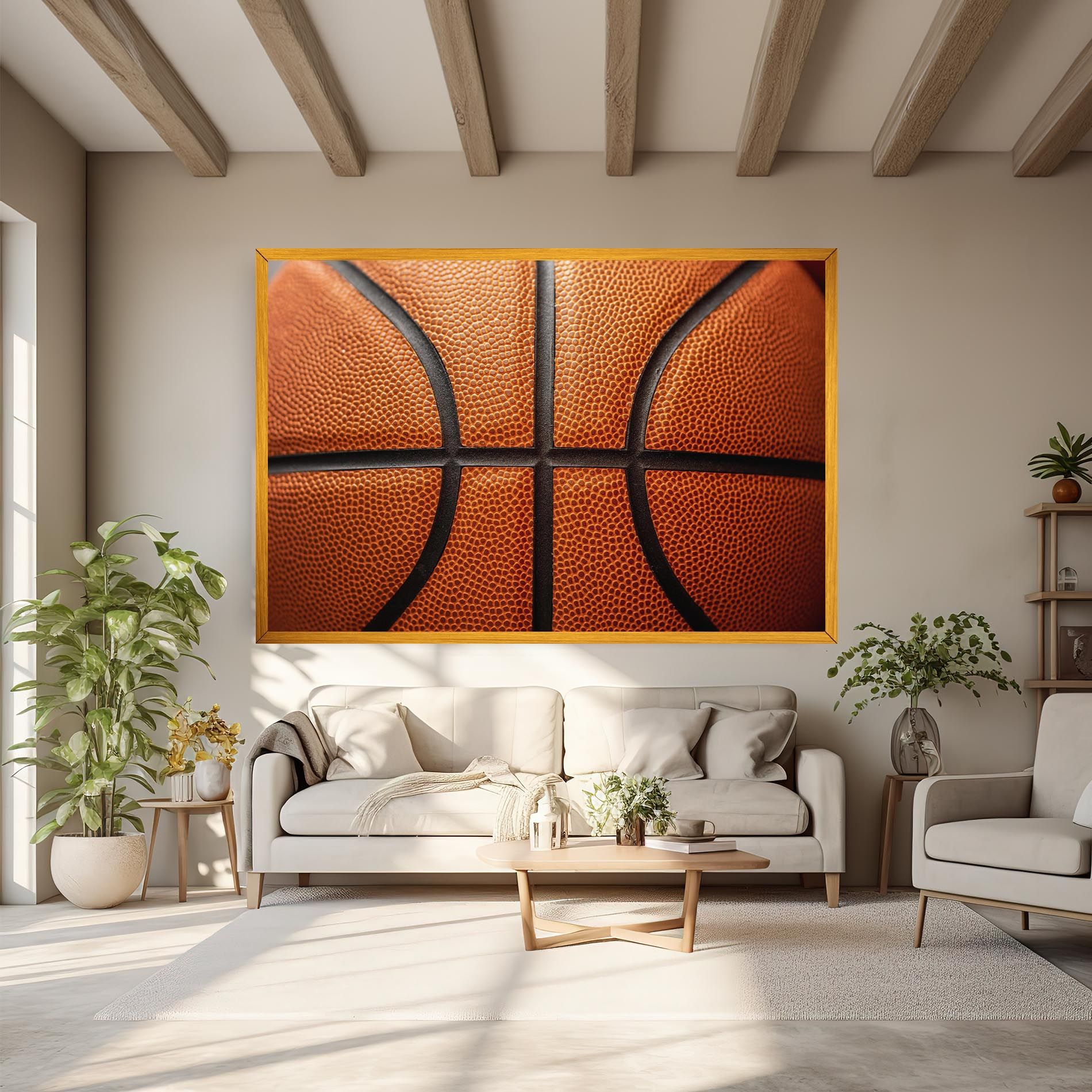 Close Up Leather Basketball mockup 6