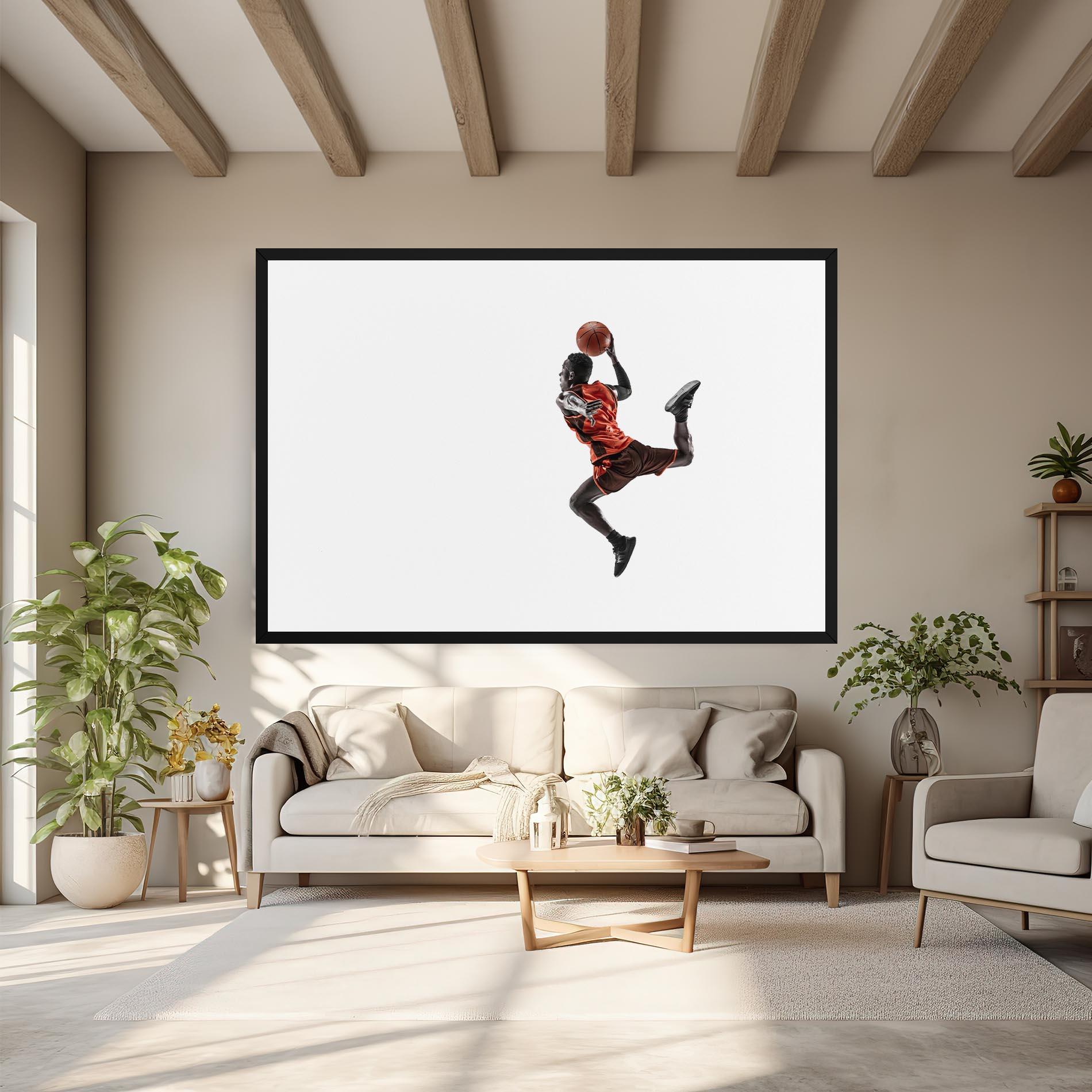 Vászonkép Basketball Player Flying mockup 6