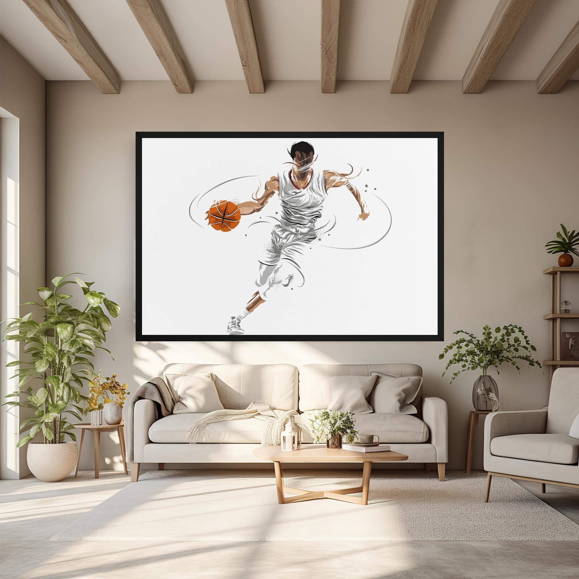 Vászonkép Dribbling Basketbal mockup 6
