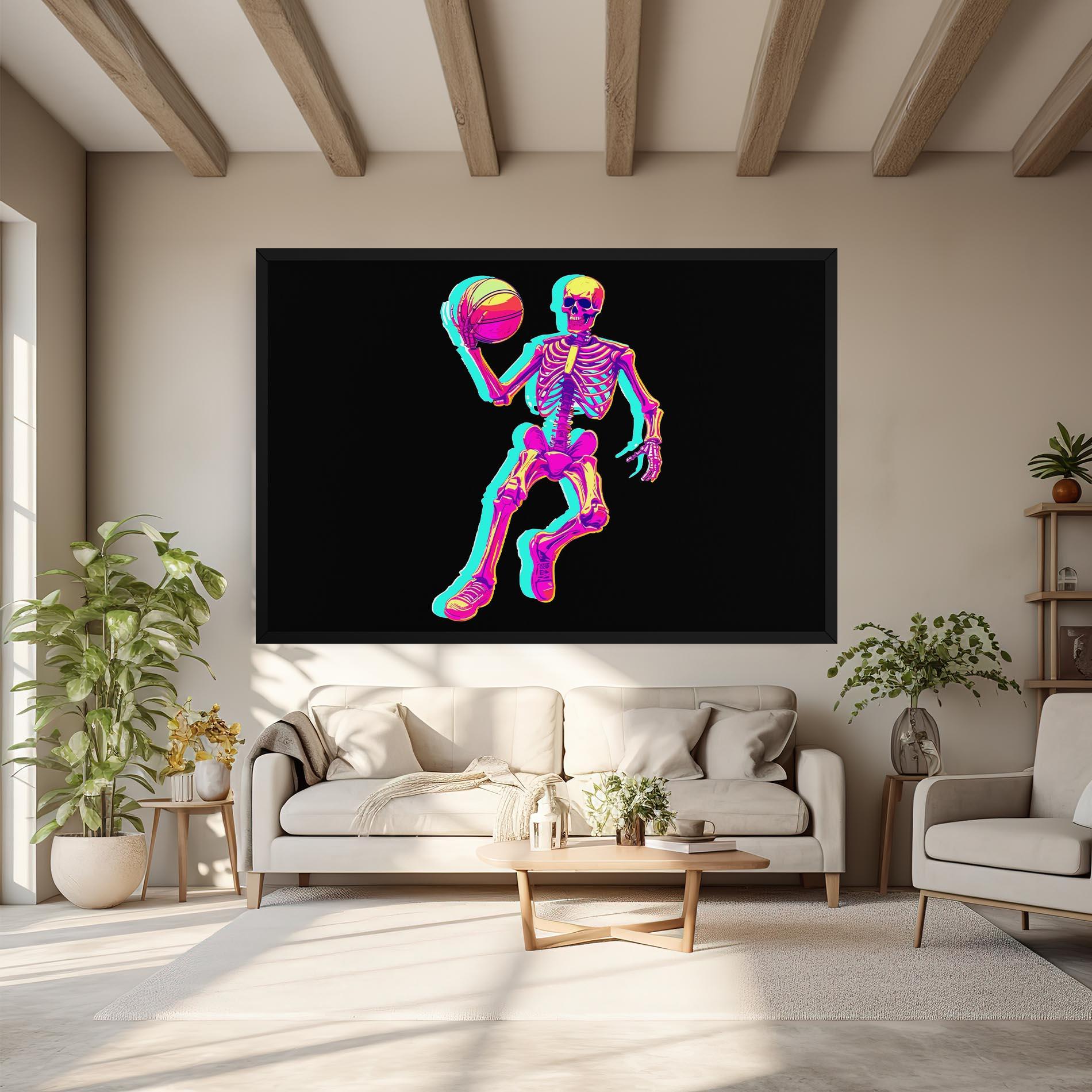 Vászonkép Skeleton Basketball mockup 6