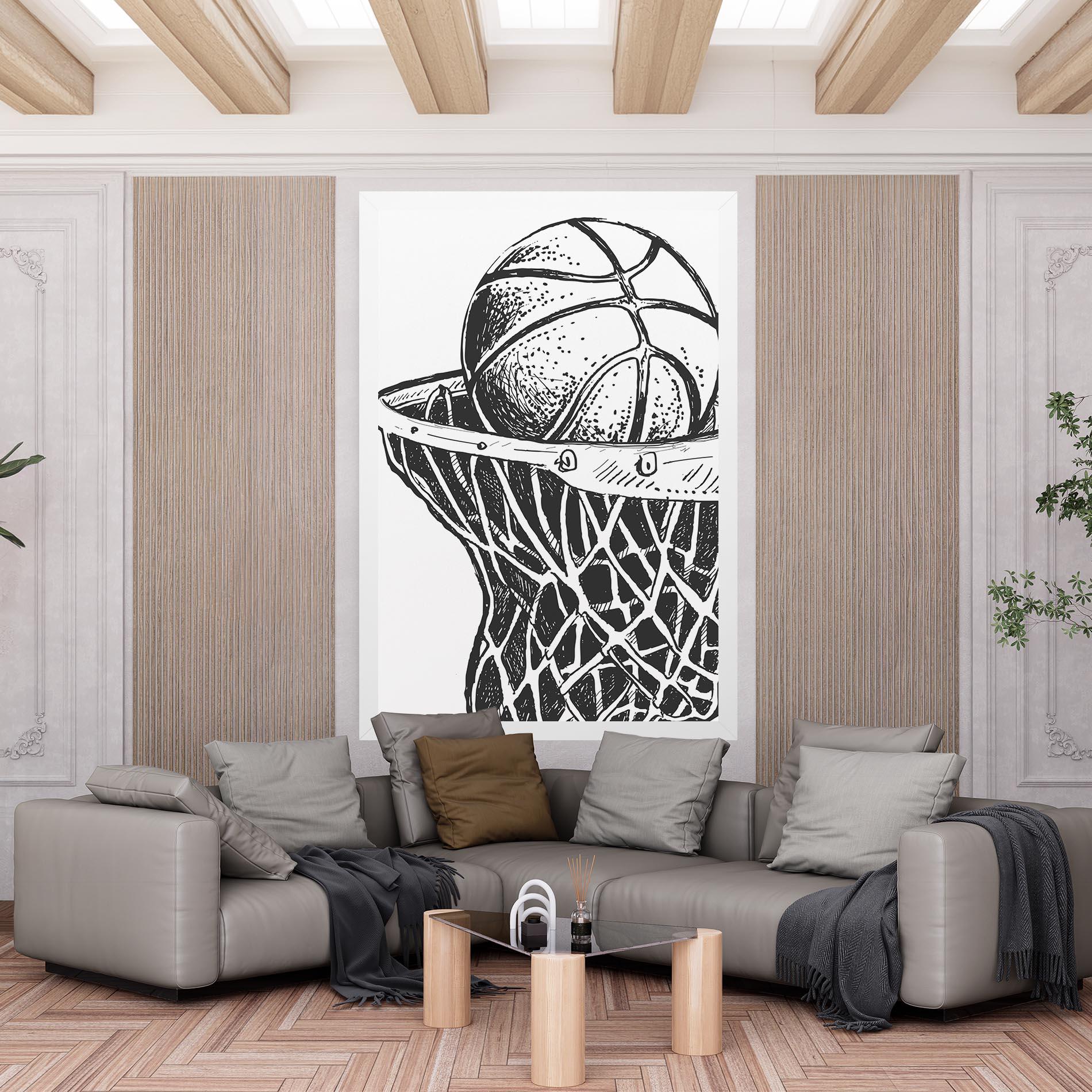 Vászonkép Basketball Grey Hoop mockup 6