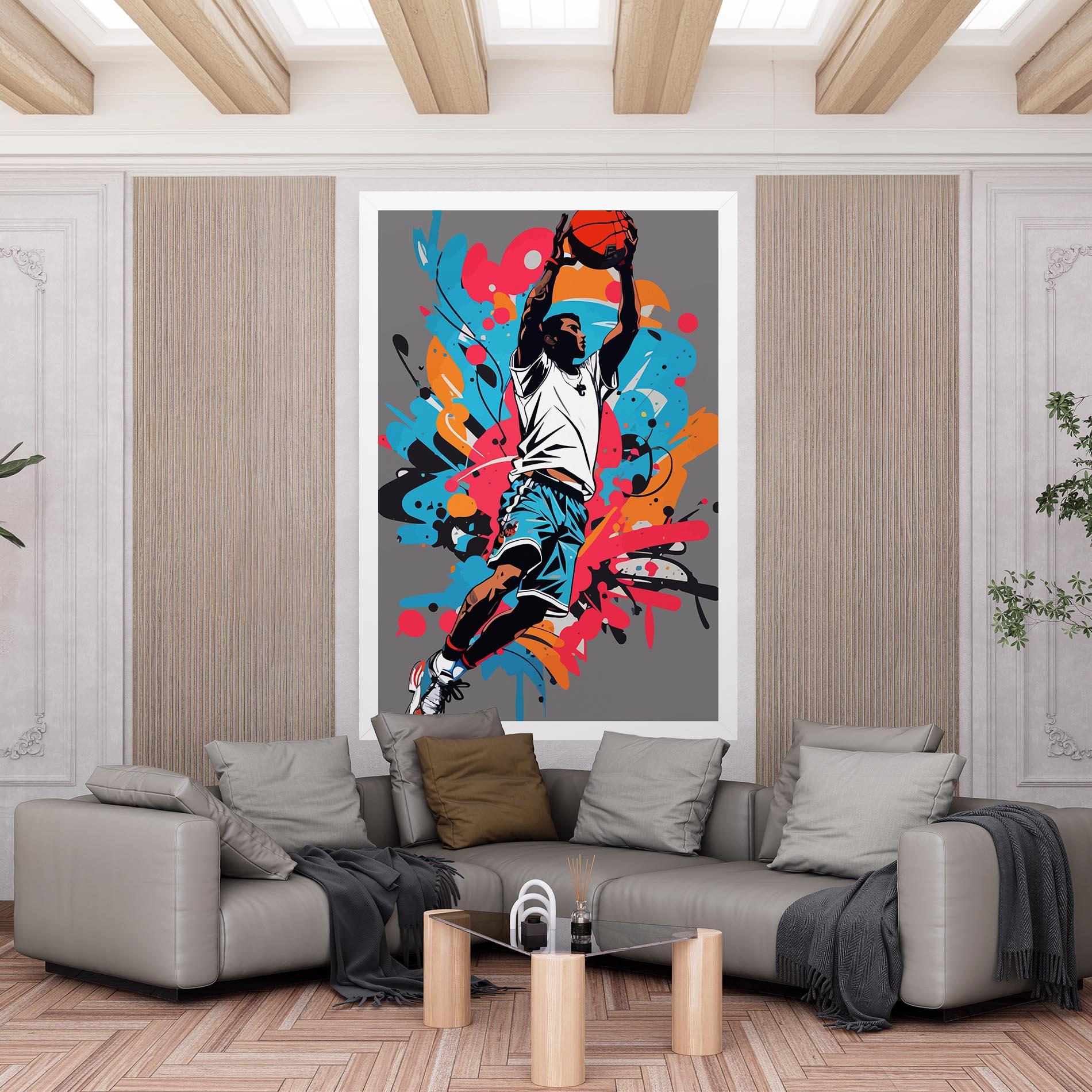 Vászonkép Blue Red Basket mockup 6