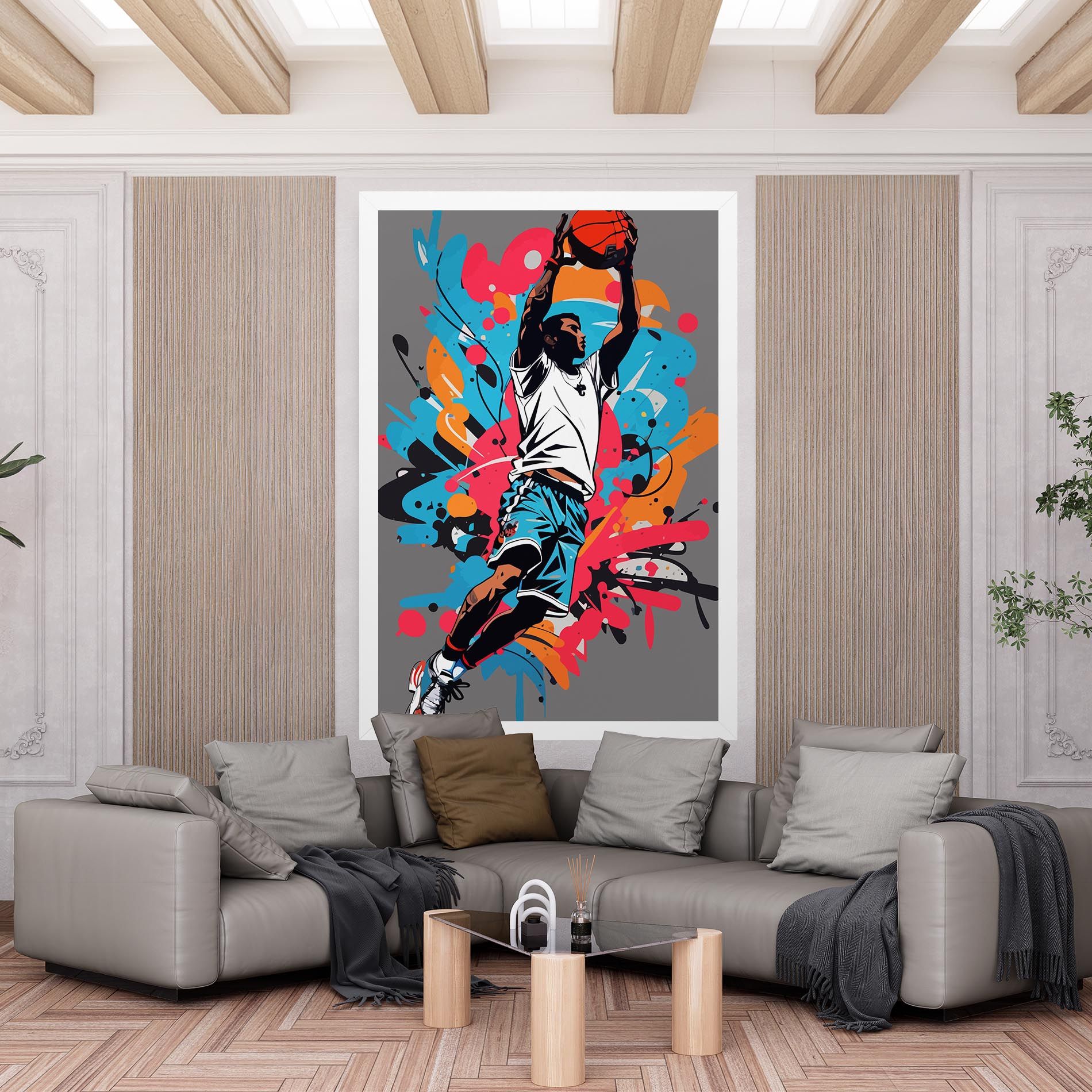 Blue Red Basket mockup 6