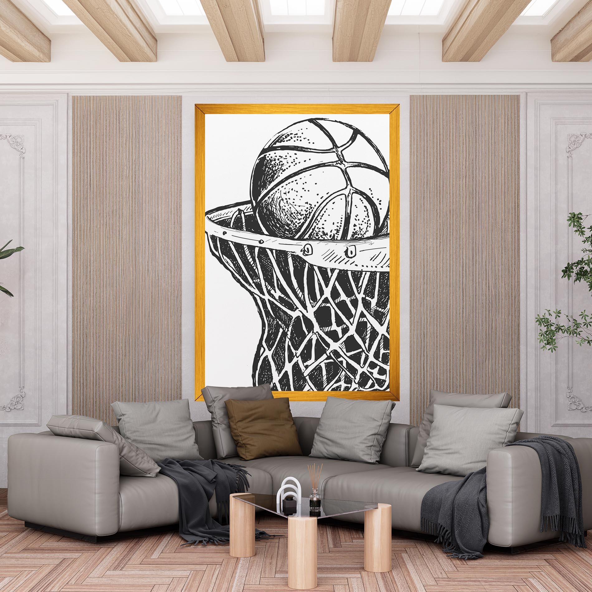 Vászonkép Basketball Grey Hoop mockup 6