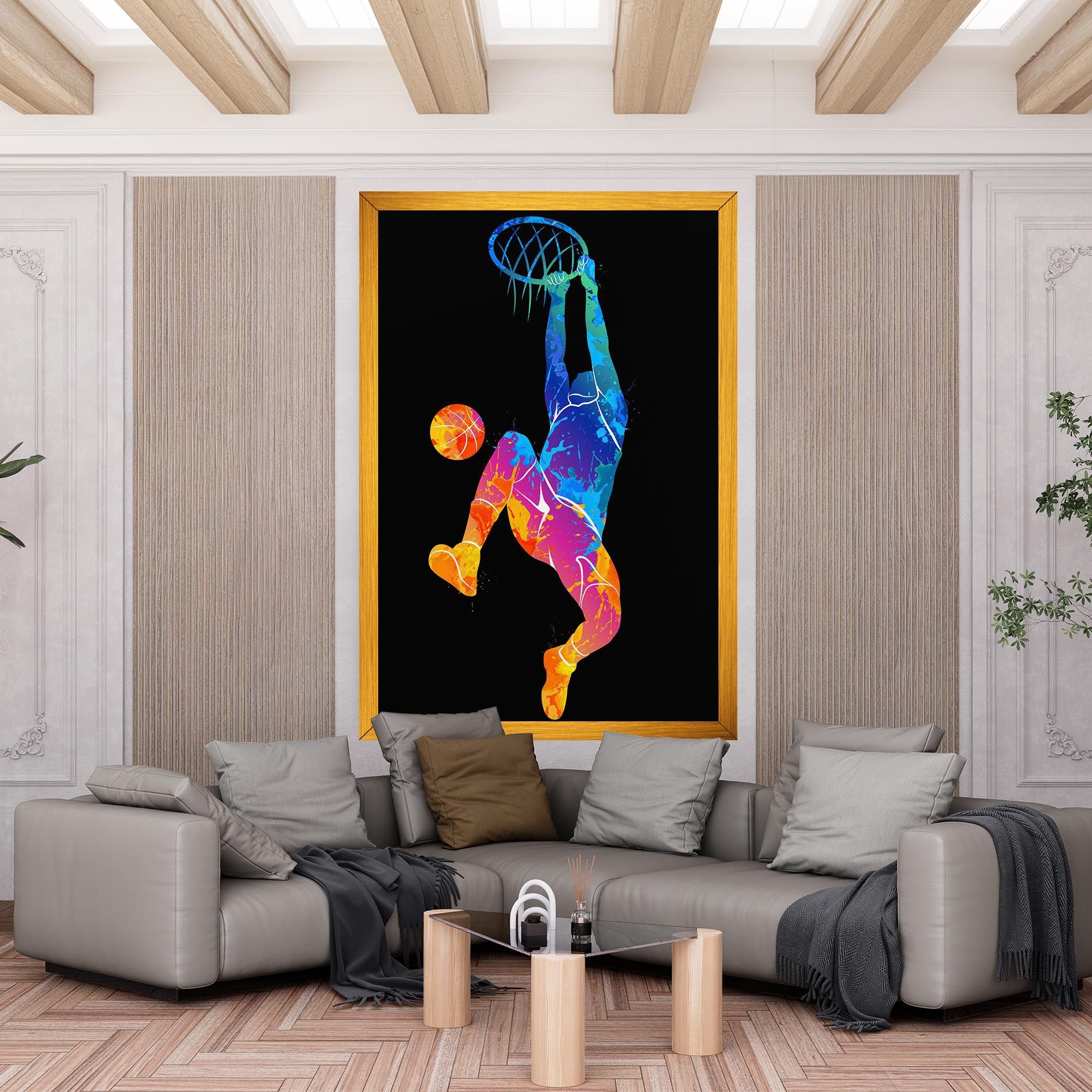 Blue Basket Hoop mockup 6