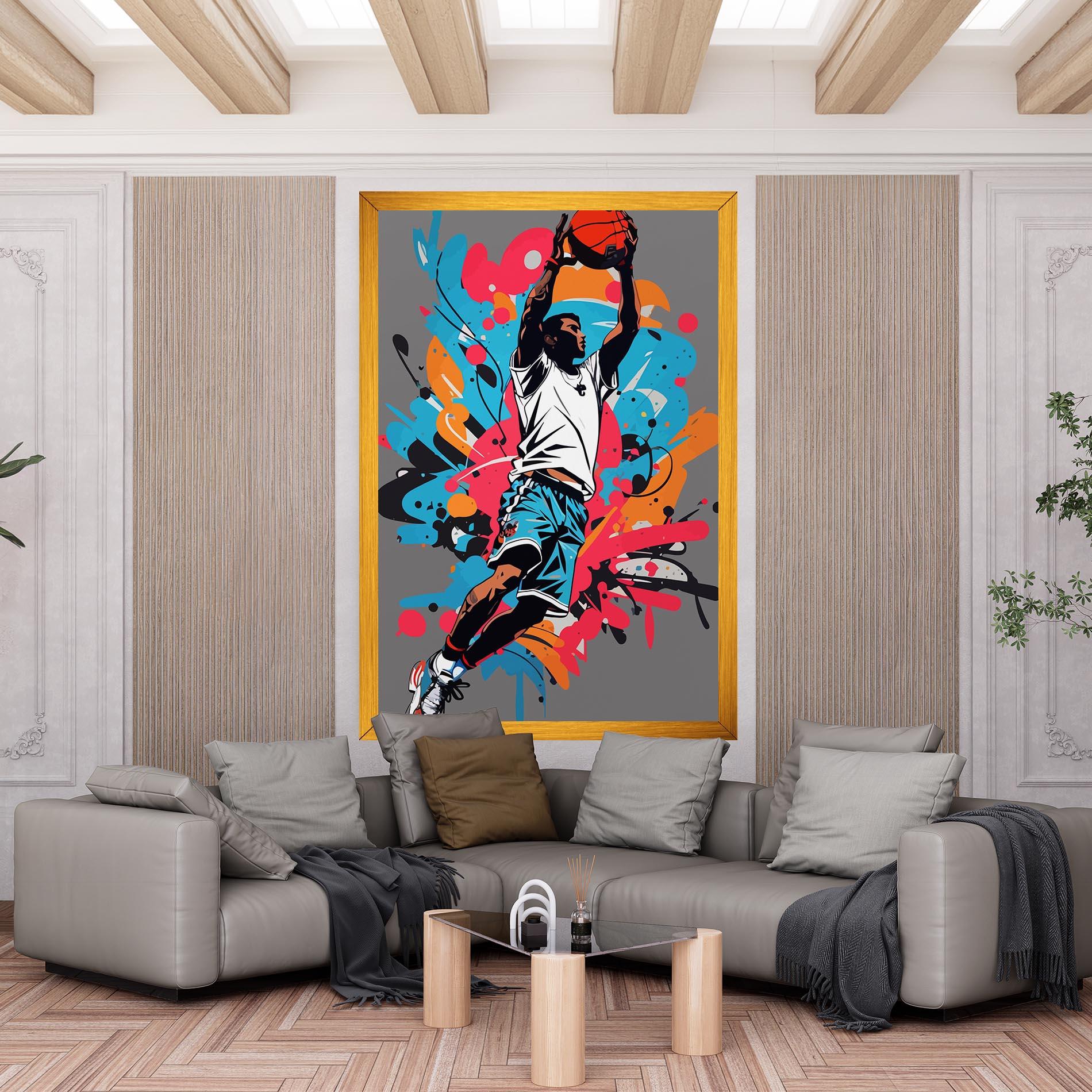 Vászonkép Blue Red Basket mockup 6