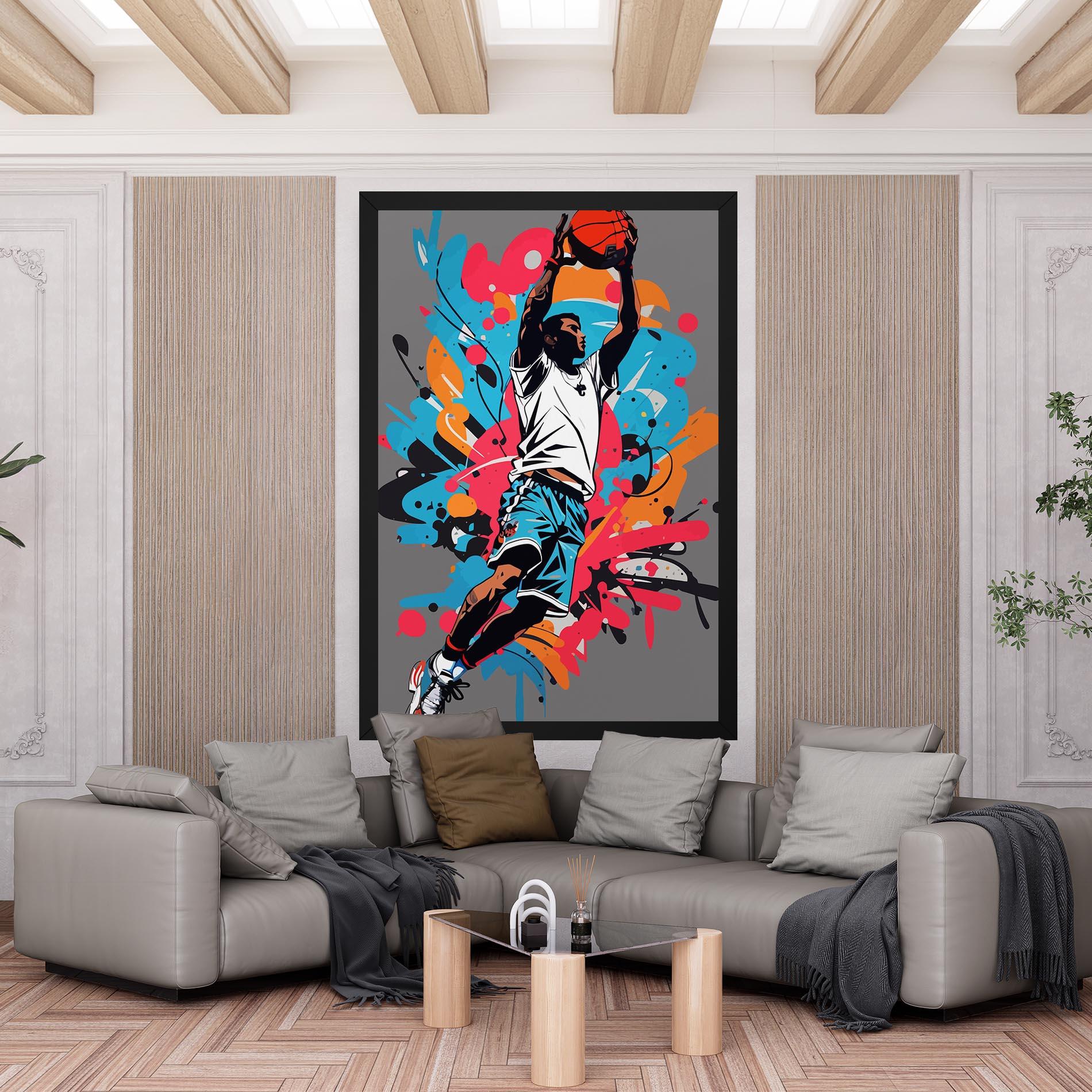 Vászonkép Blue Red Basket mockup 6