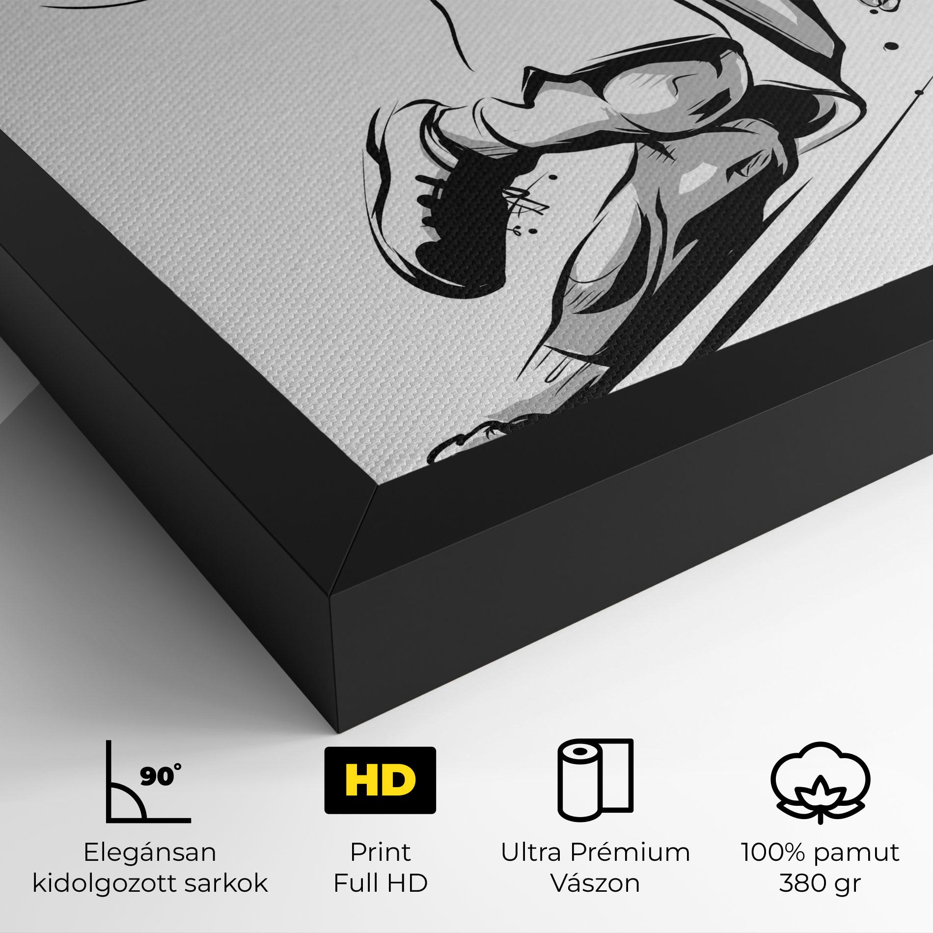 Vászonkép Basketball Player Line mockup 4