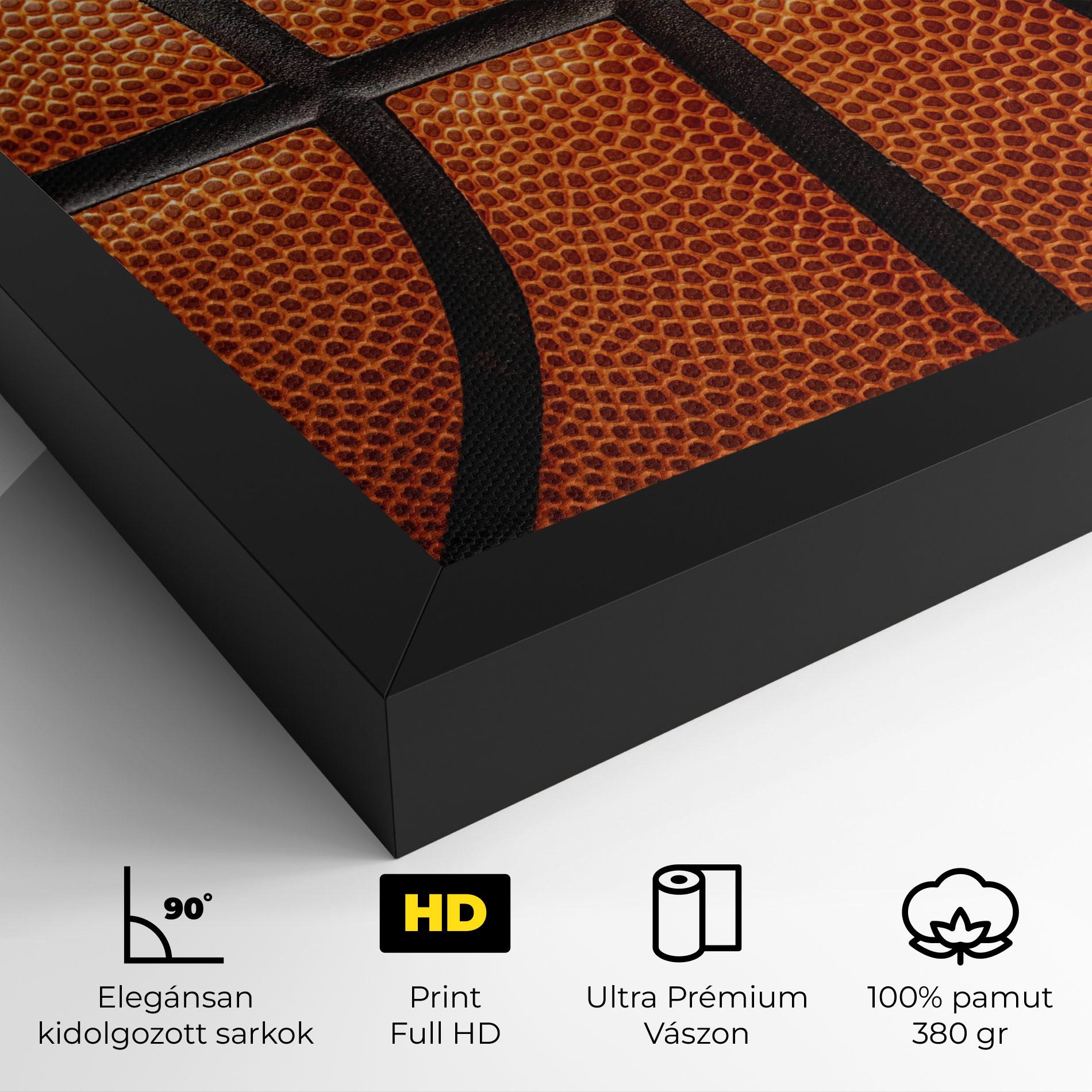 Vászonkép Close Up Leather Basketball mockup 4