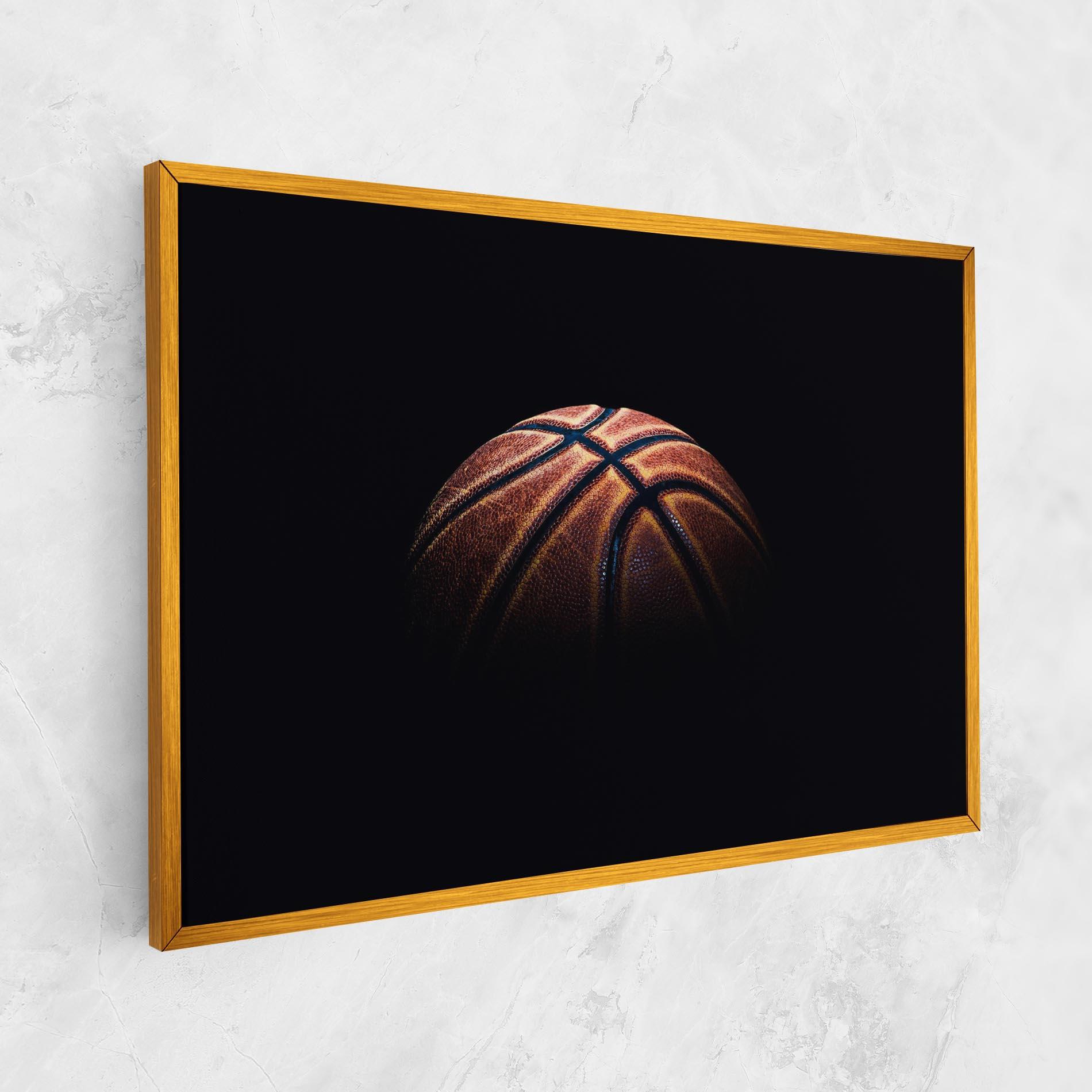 Vászonkép Basketball Ball In Dark mockup 1
