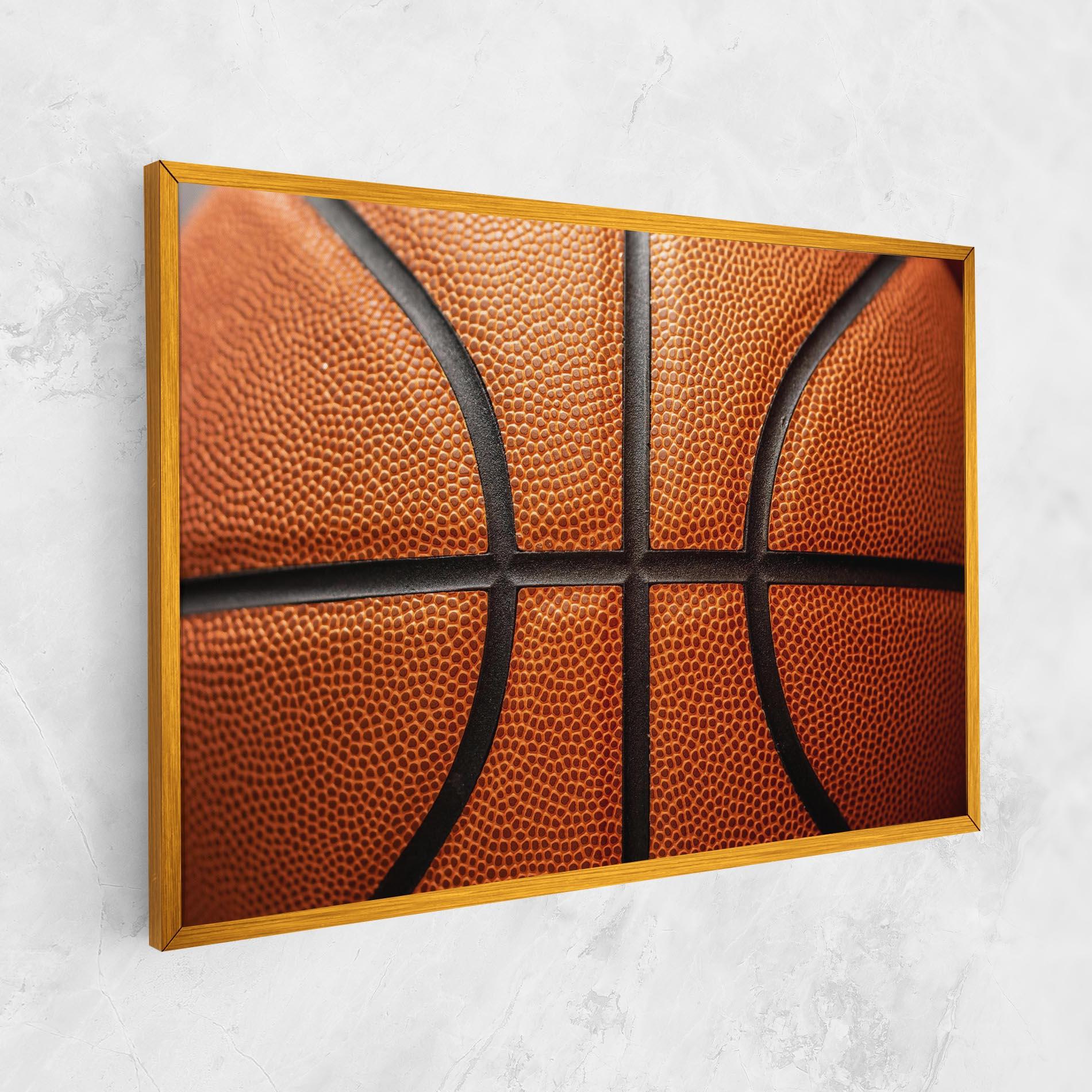 Vászonkép Close Up Leather Basketball mockup 1