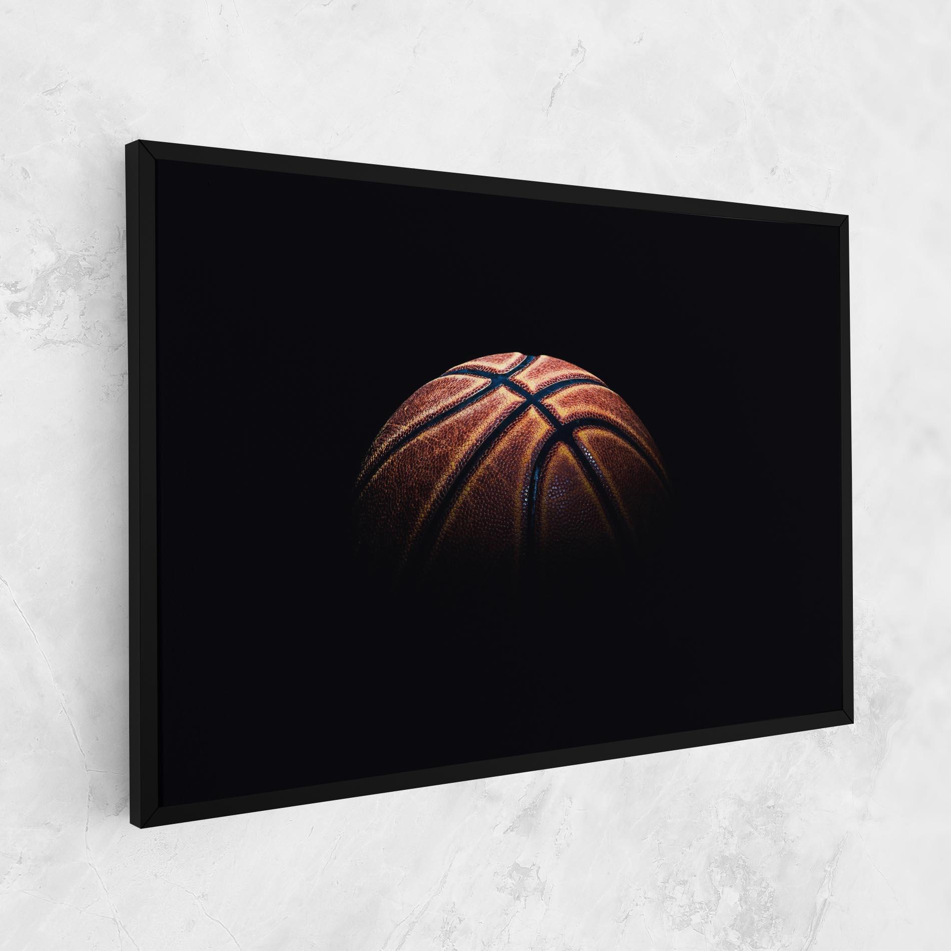 Vászonkép Basketball Ball In Dark mockup 1