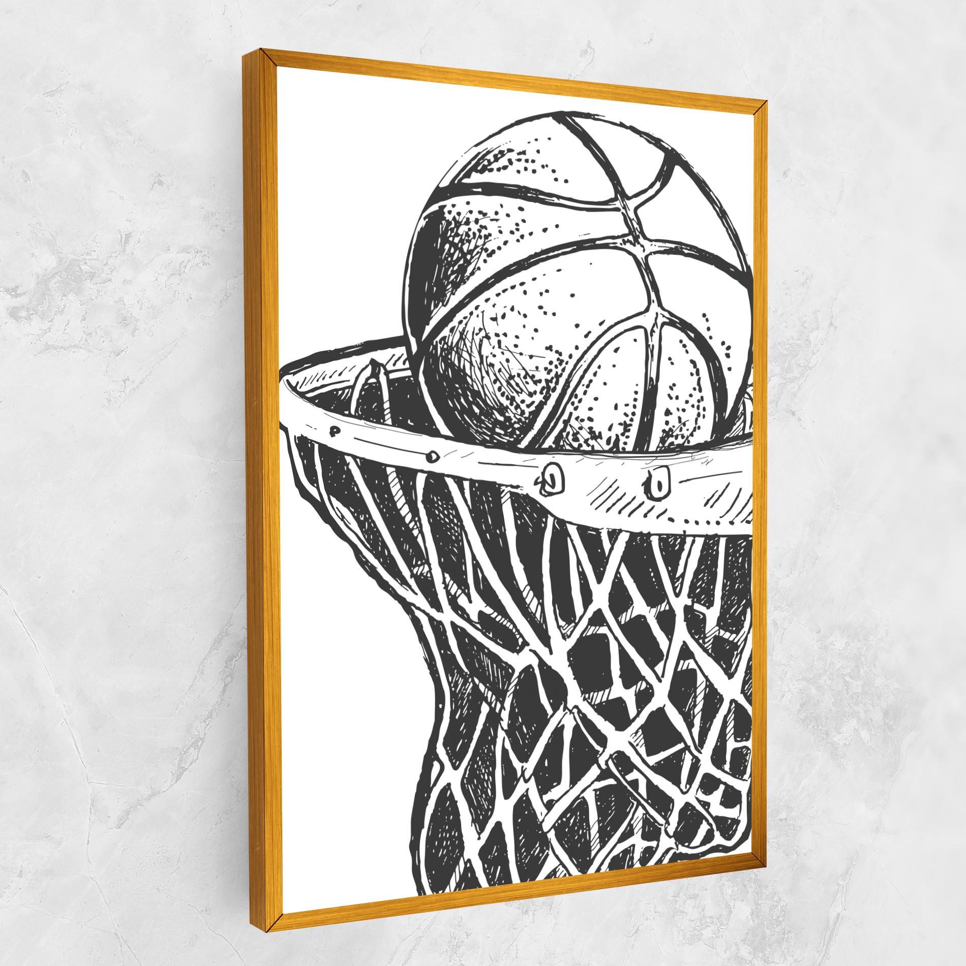Vászonkép Basketball Grey Hoop mockup 1
