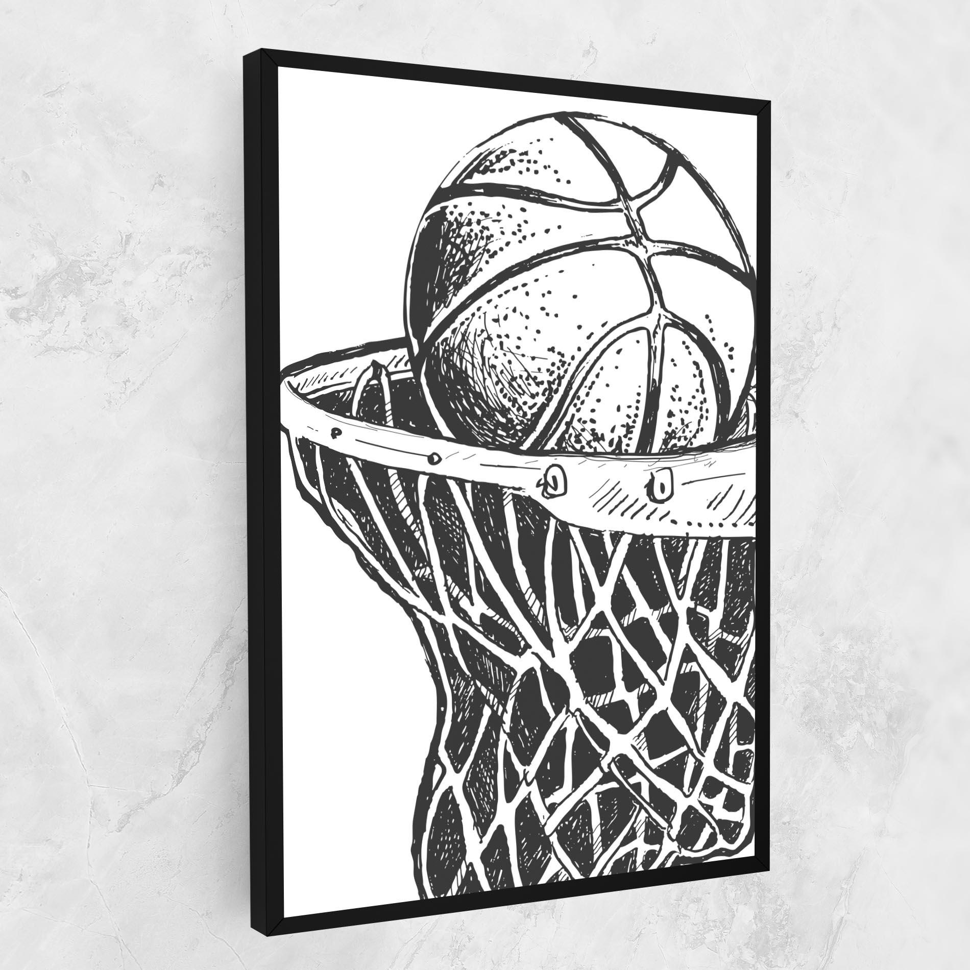 Vászonkép Basketball Grey Hoop mockup 1