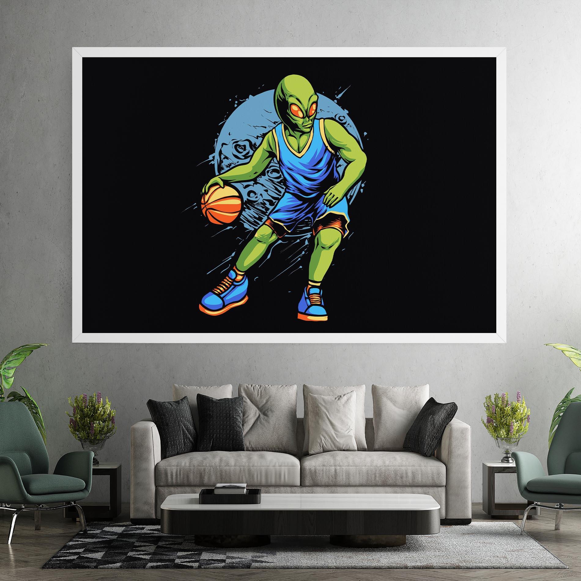 Vászonkép Alien Basketball mockup 7