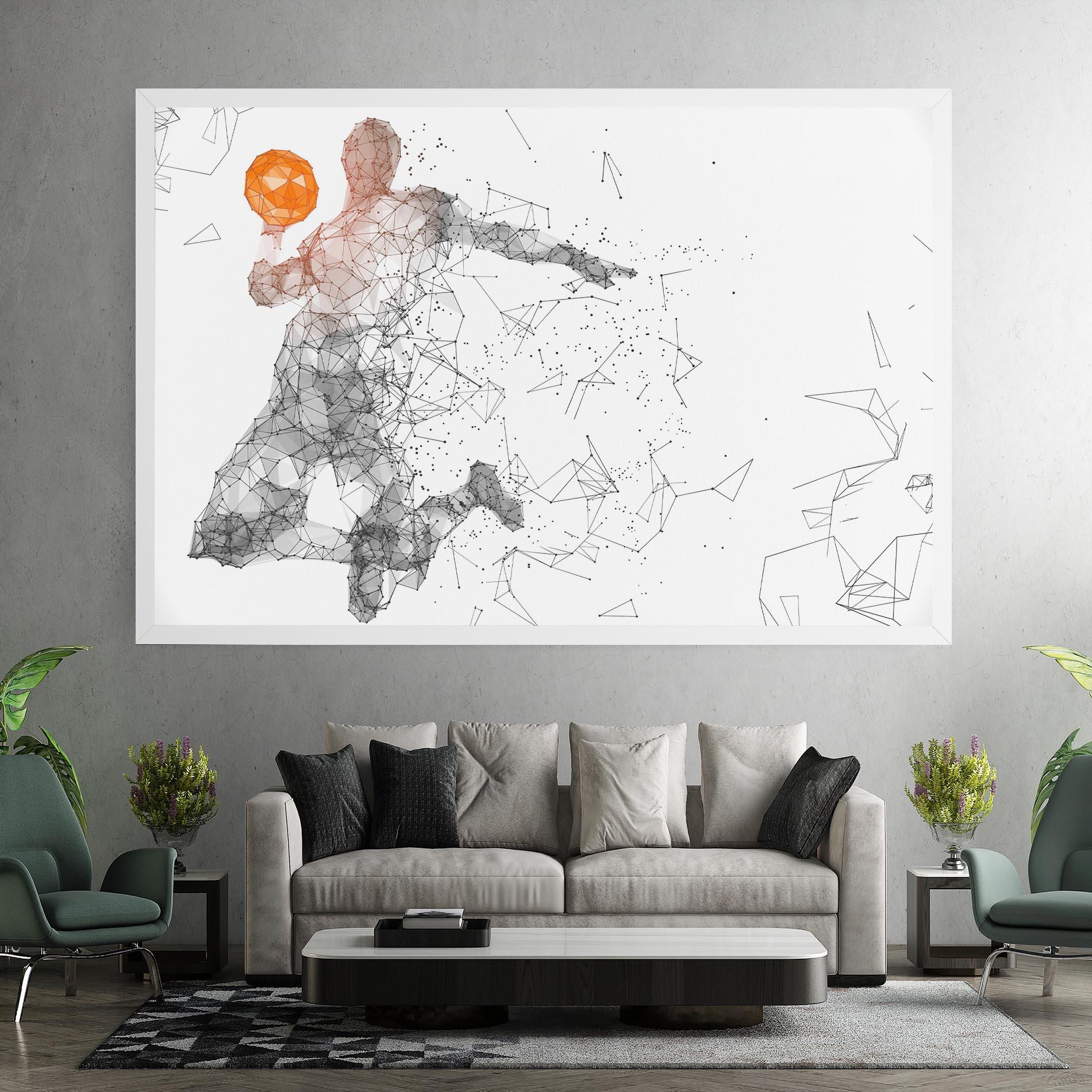 Vászonkép Orange Line Basket mockup 7