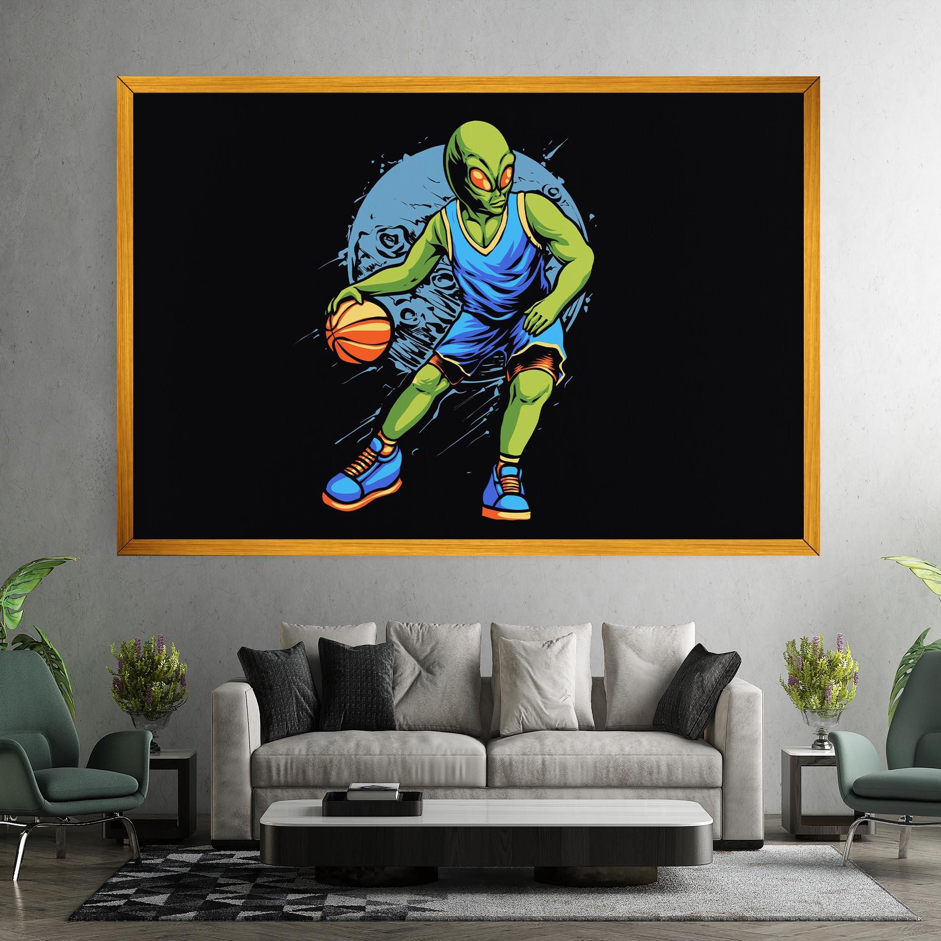 Vászonkép Alien Basketball mockup 7