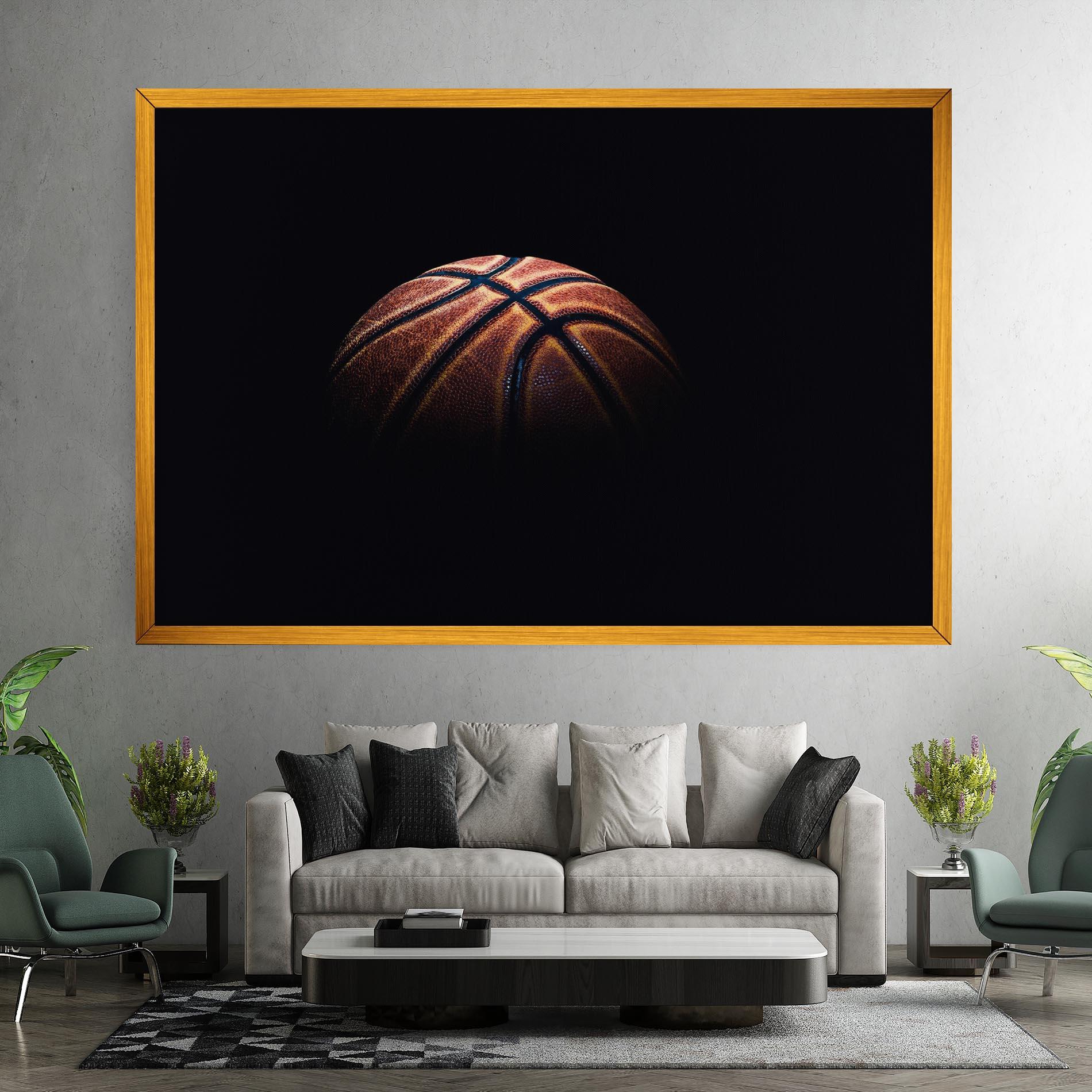 Vászonkép Basketball Ball In Dark mockup 7