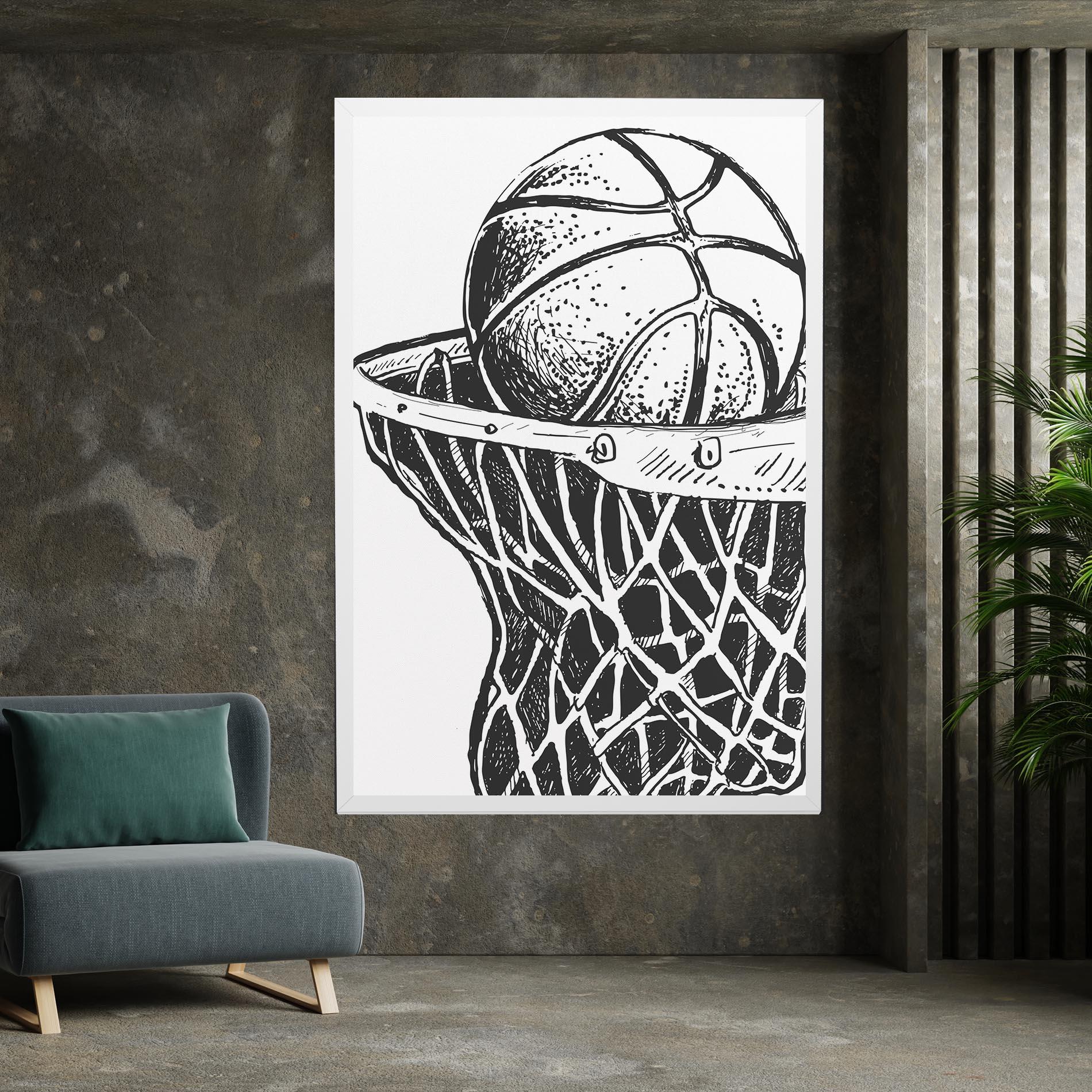 Vászonkép Basketball Grey Hoop mockup 7