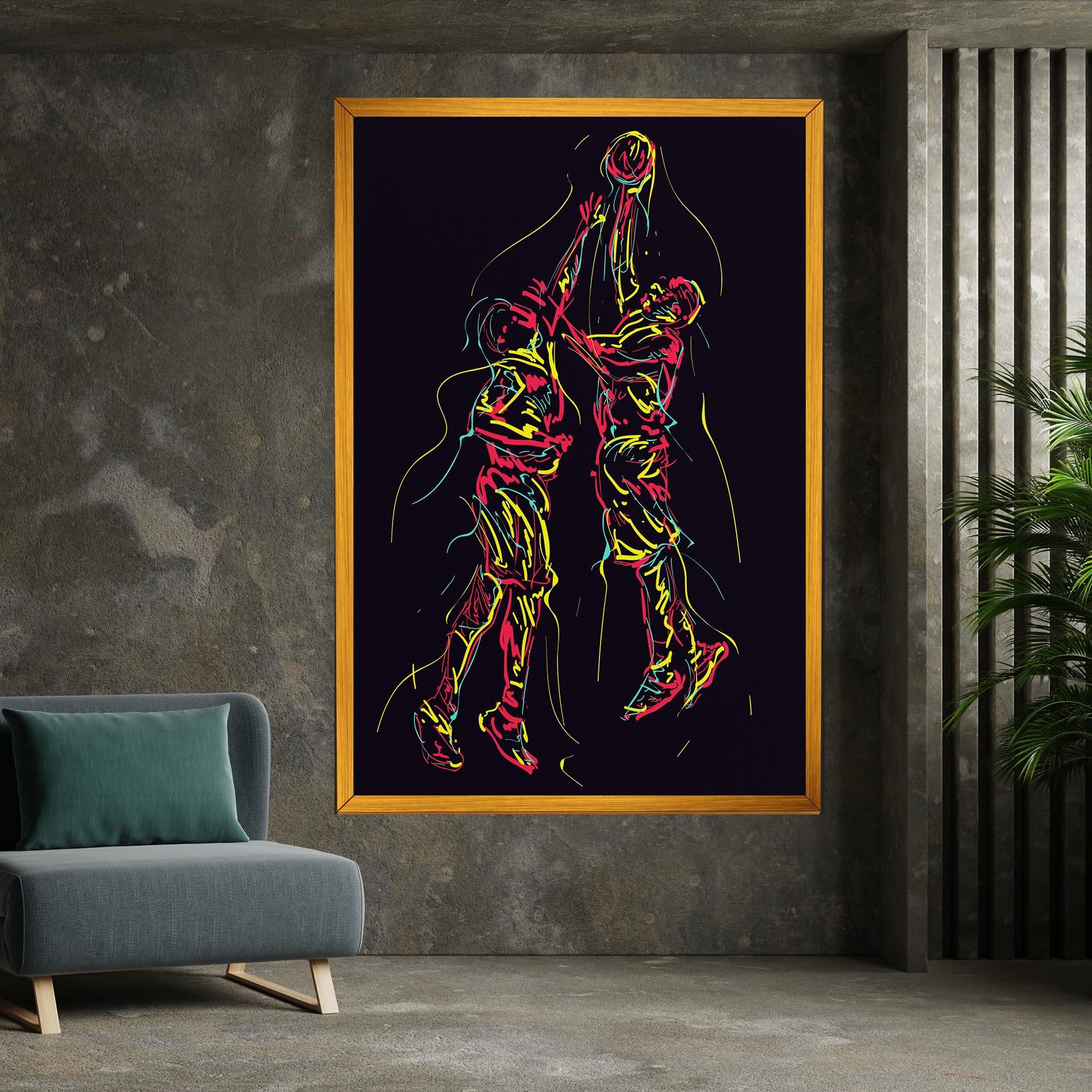 Vászonkép Basket Line Jump mockup 7