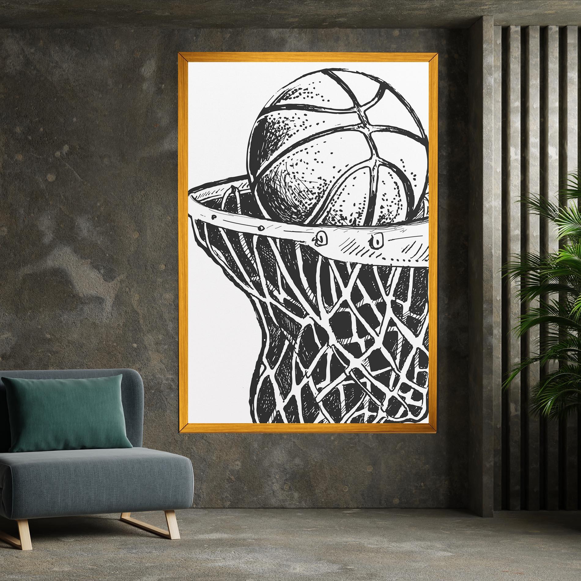 Vászonkép Basketball Grey Hoop mockup 7