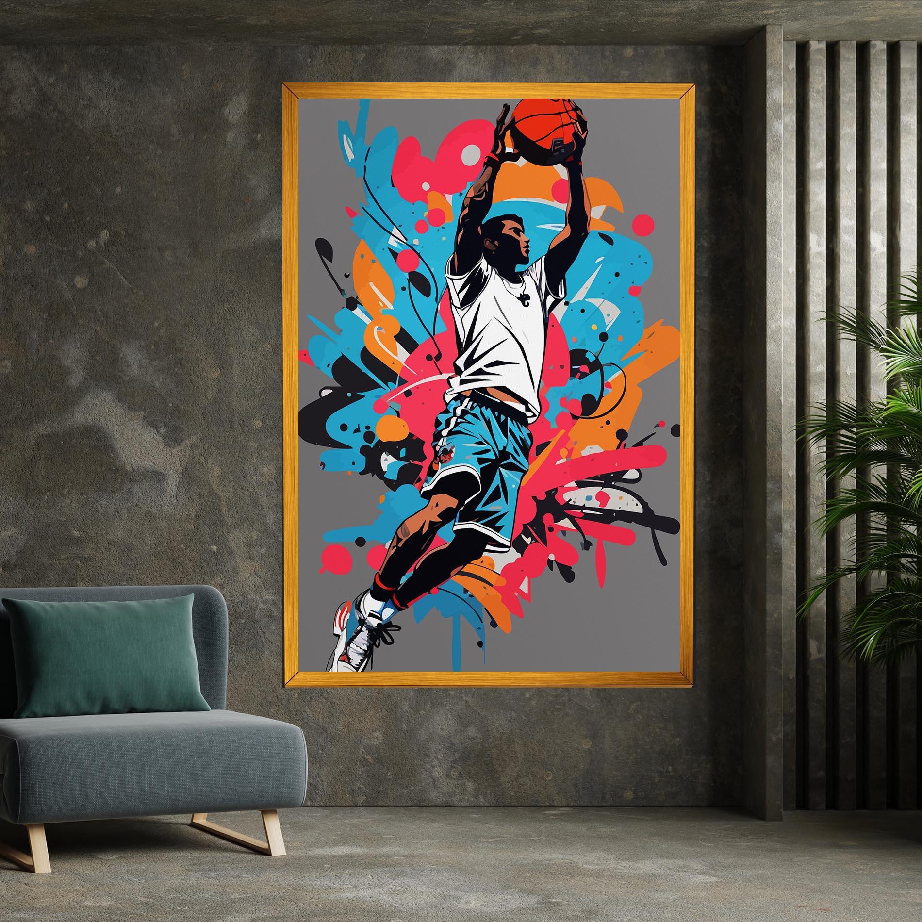 Vászonkép Blue Red Basket mockup 7