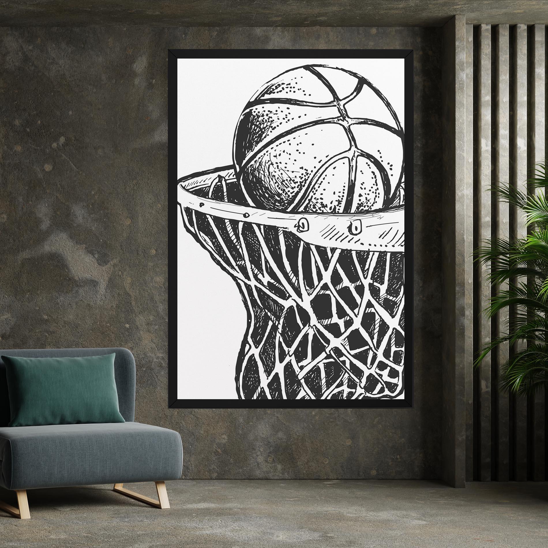 Vászonkép Basketball Grey Hoop mockup 7
