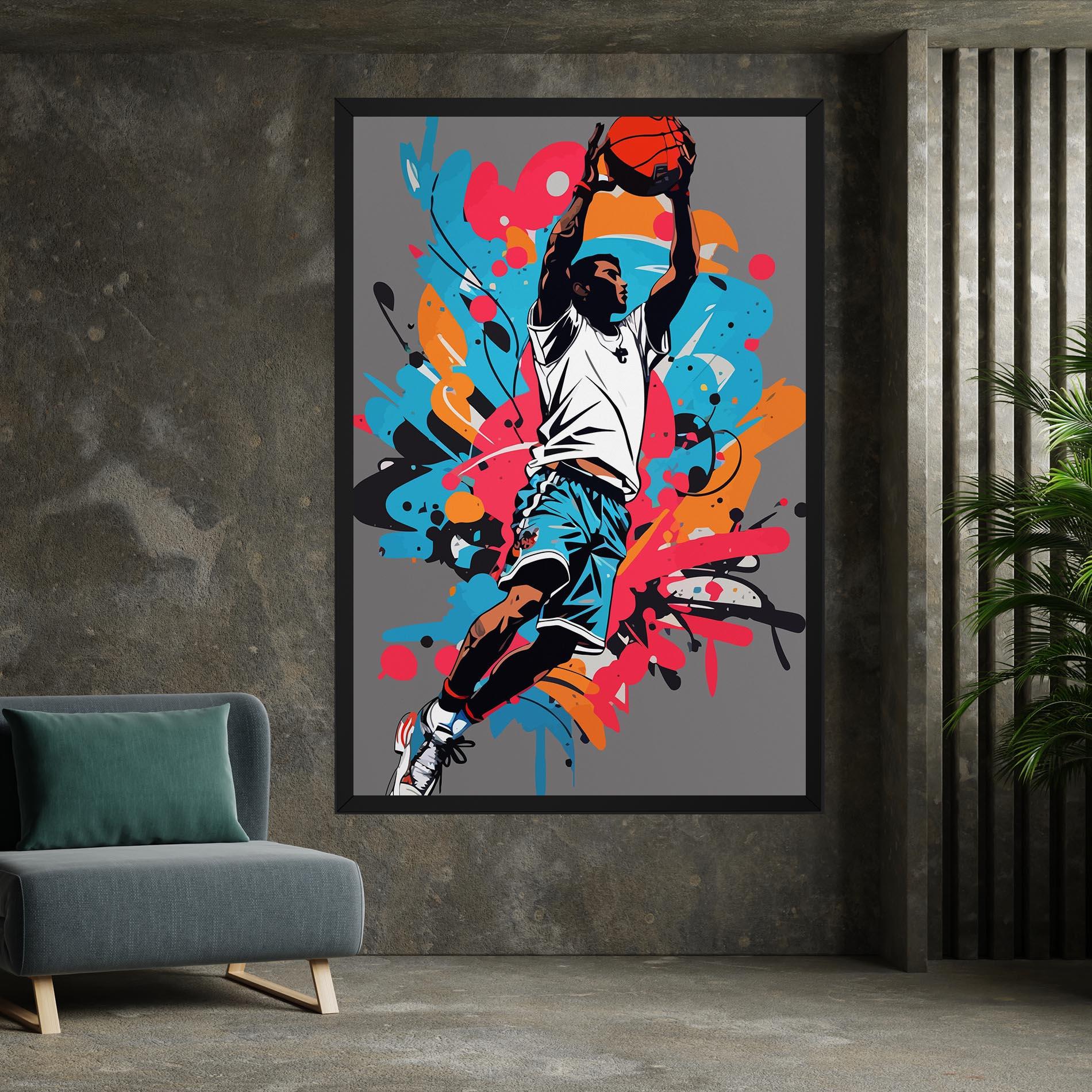 Vászonkép Blue Red Basket mockup 7