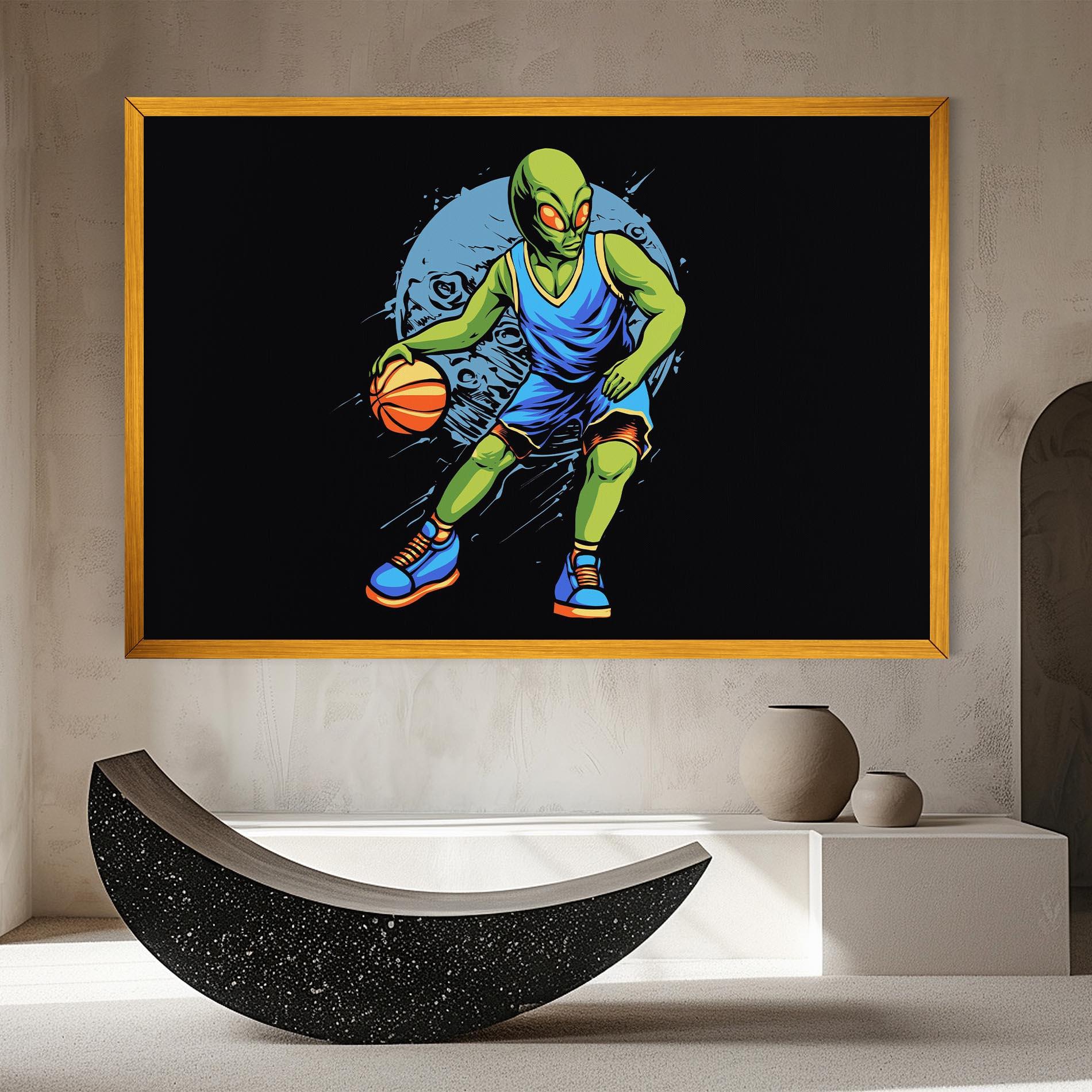 Vászonkép Alien Basketball mockup 8