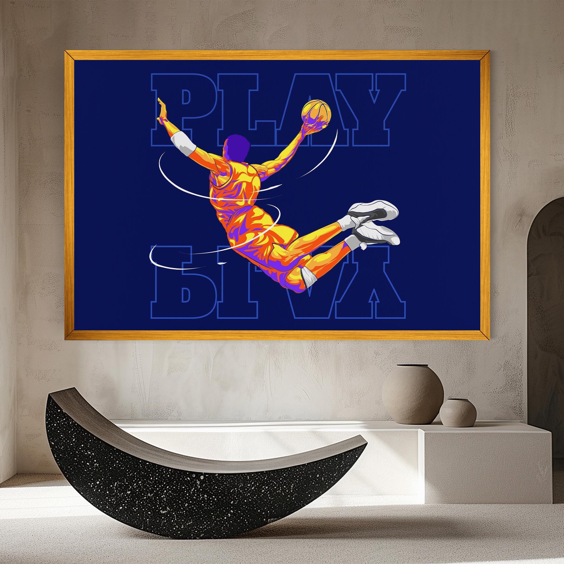 Vászonkép Basketball Blue mockup 8