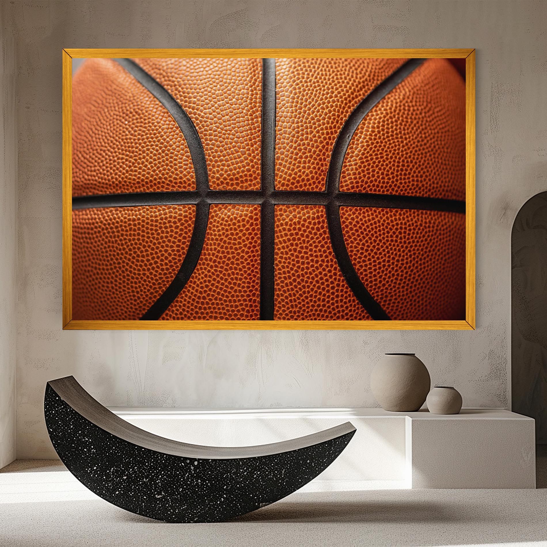 Close Up Leather Basketball mockup 8
