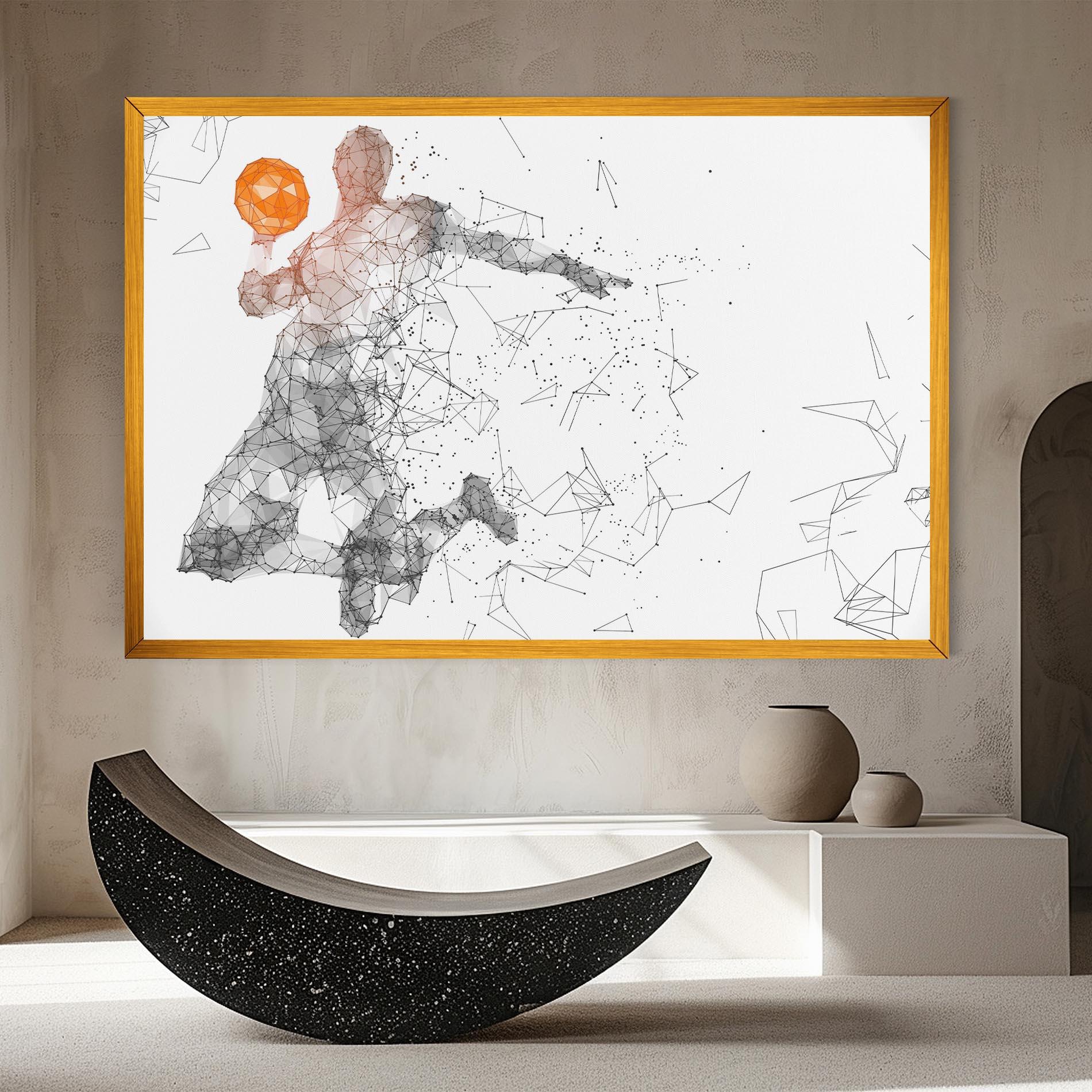 Vászonkép Orange Line Basket mockup 8