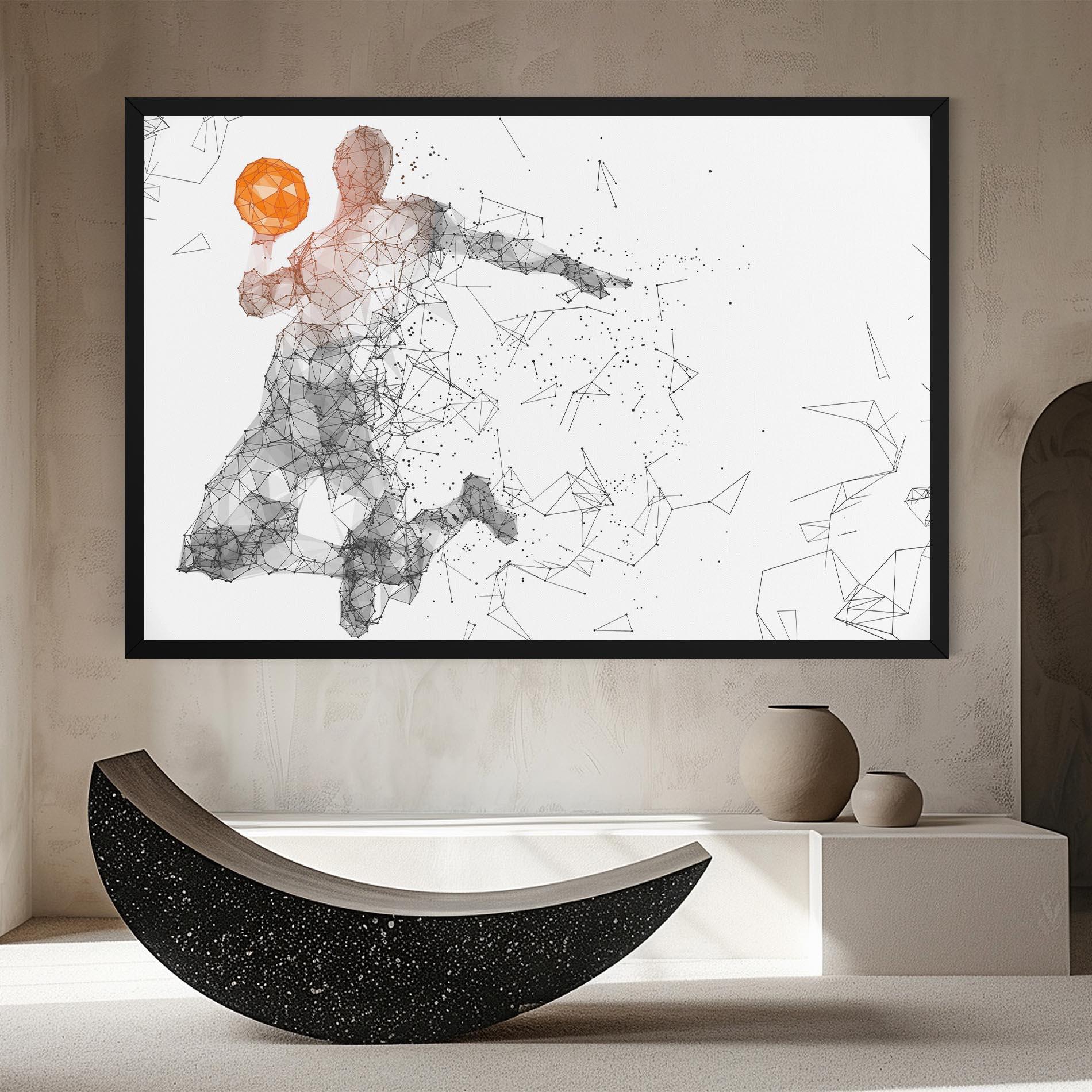 Vászonkép Orange Line Basket mockup 8