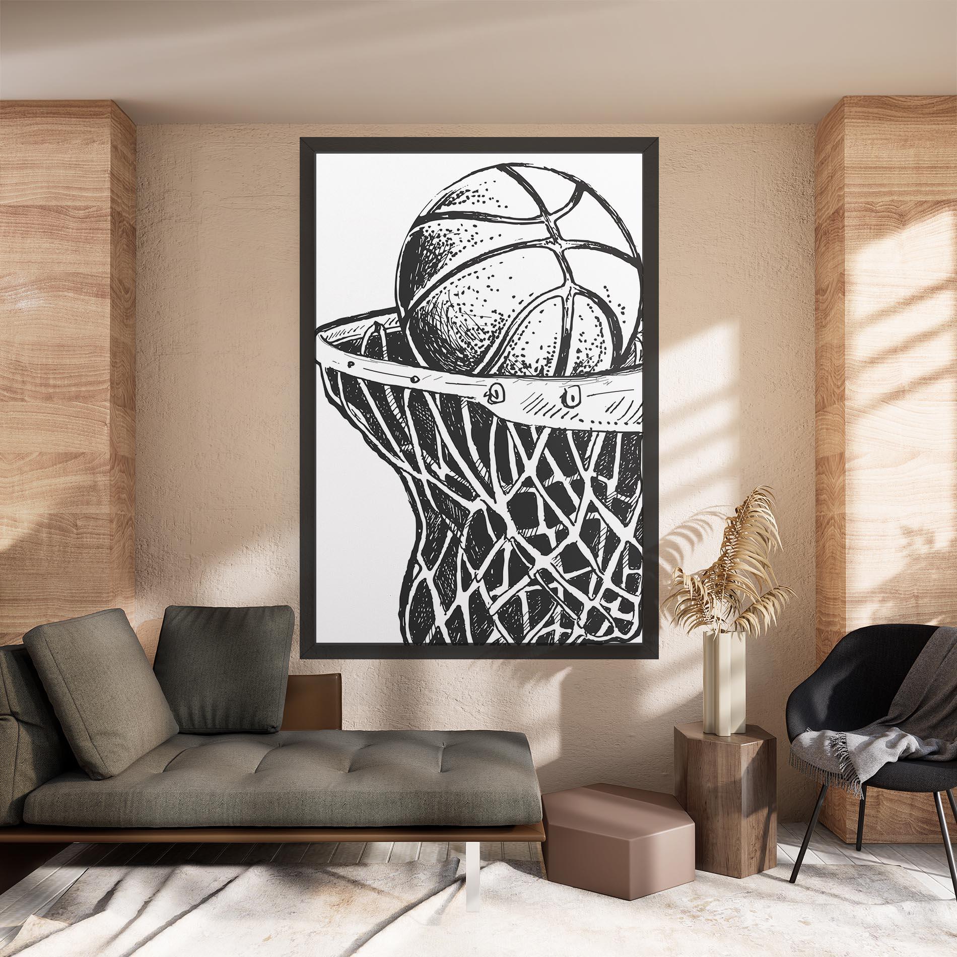 Vászonkép Basketball Grey Hoop mockup 8