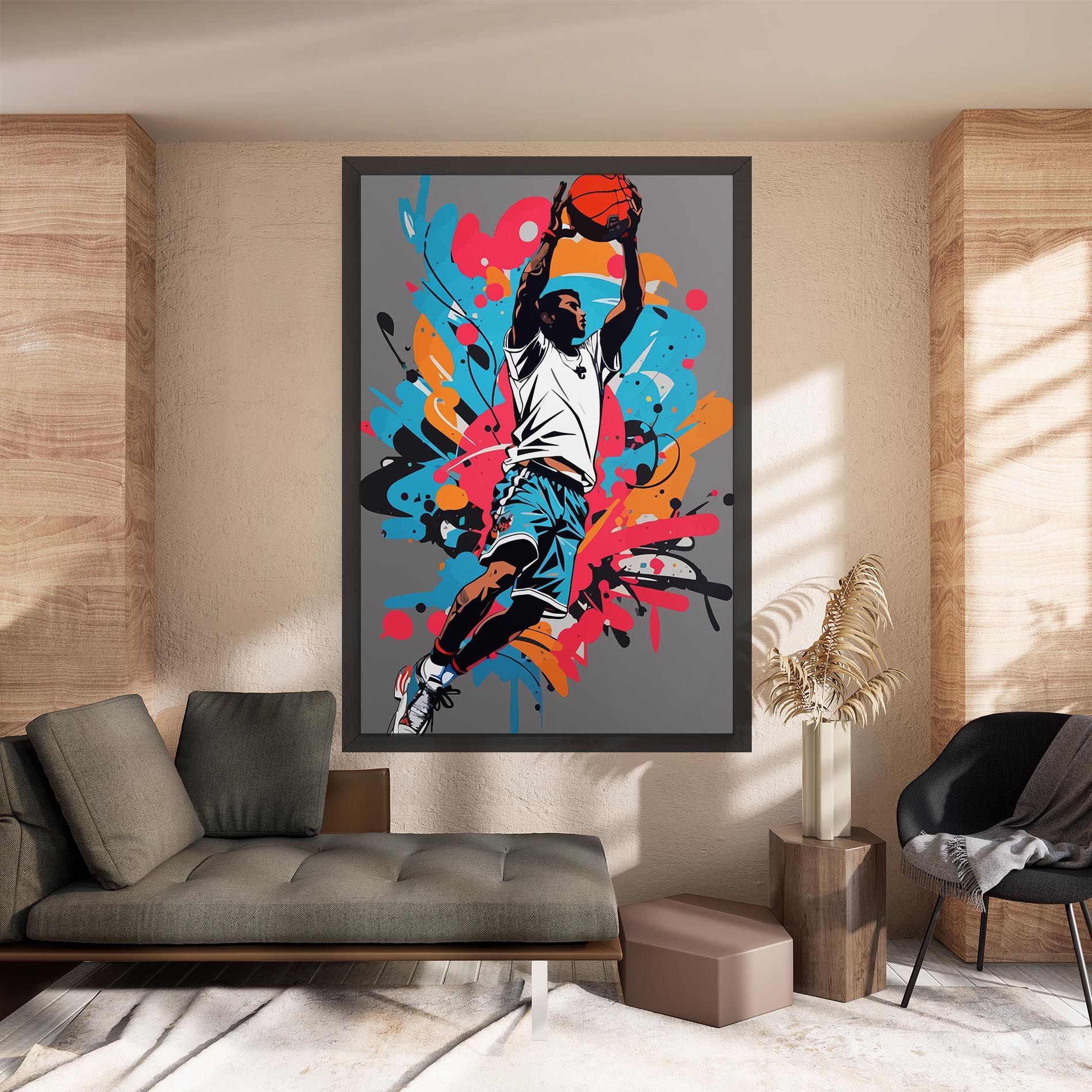 Blue Red Basket mockup 8