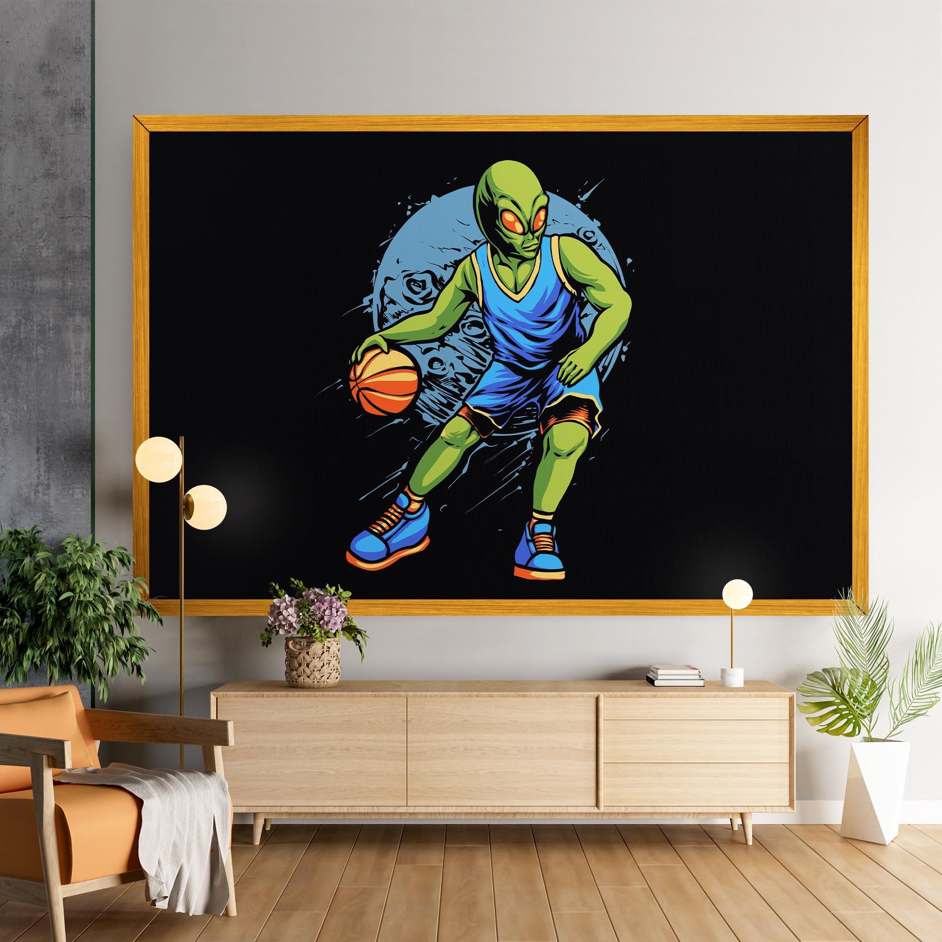 Vászonkép Alien Basketball mockup 9