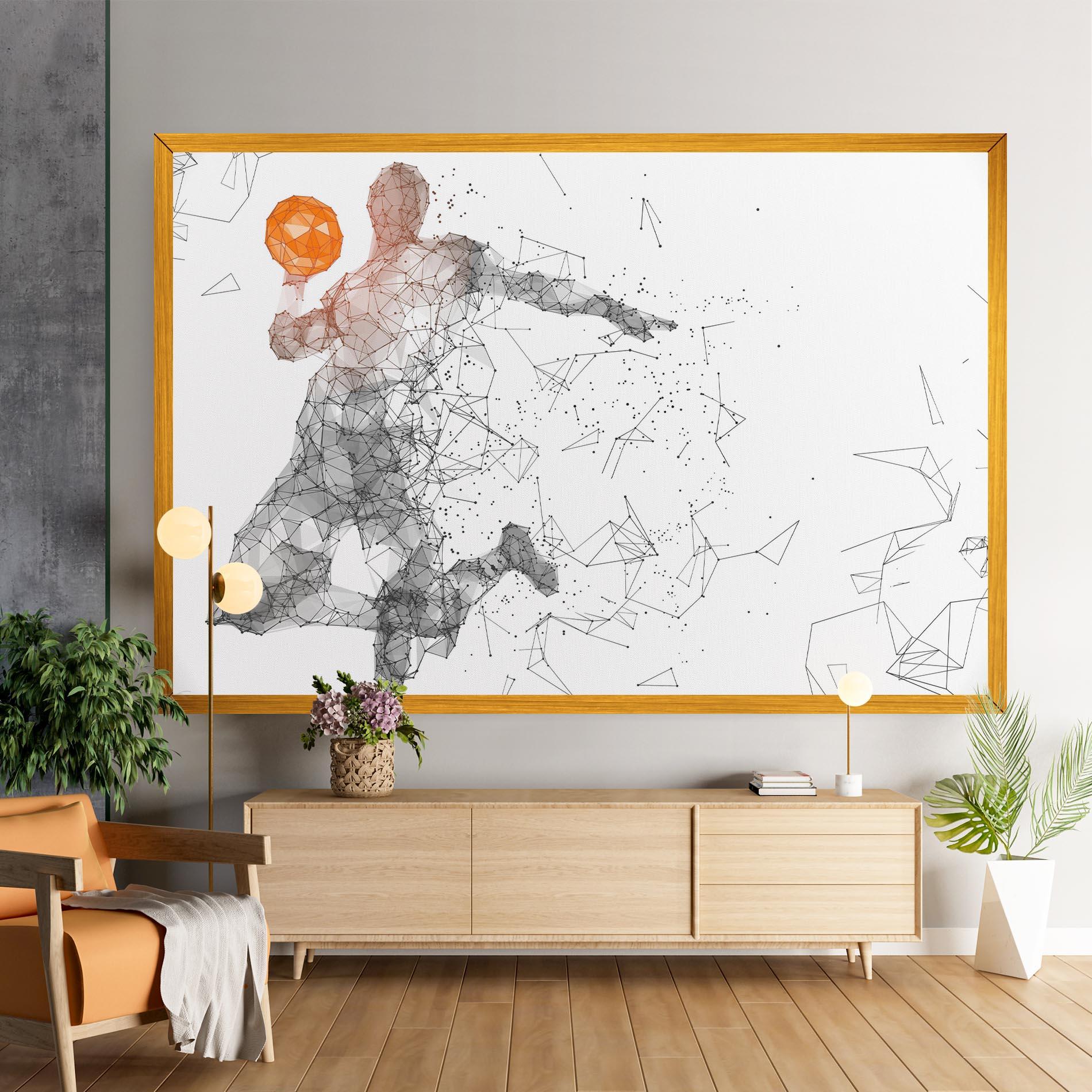 Vászonkép Orange Line Basket mockup 9