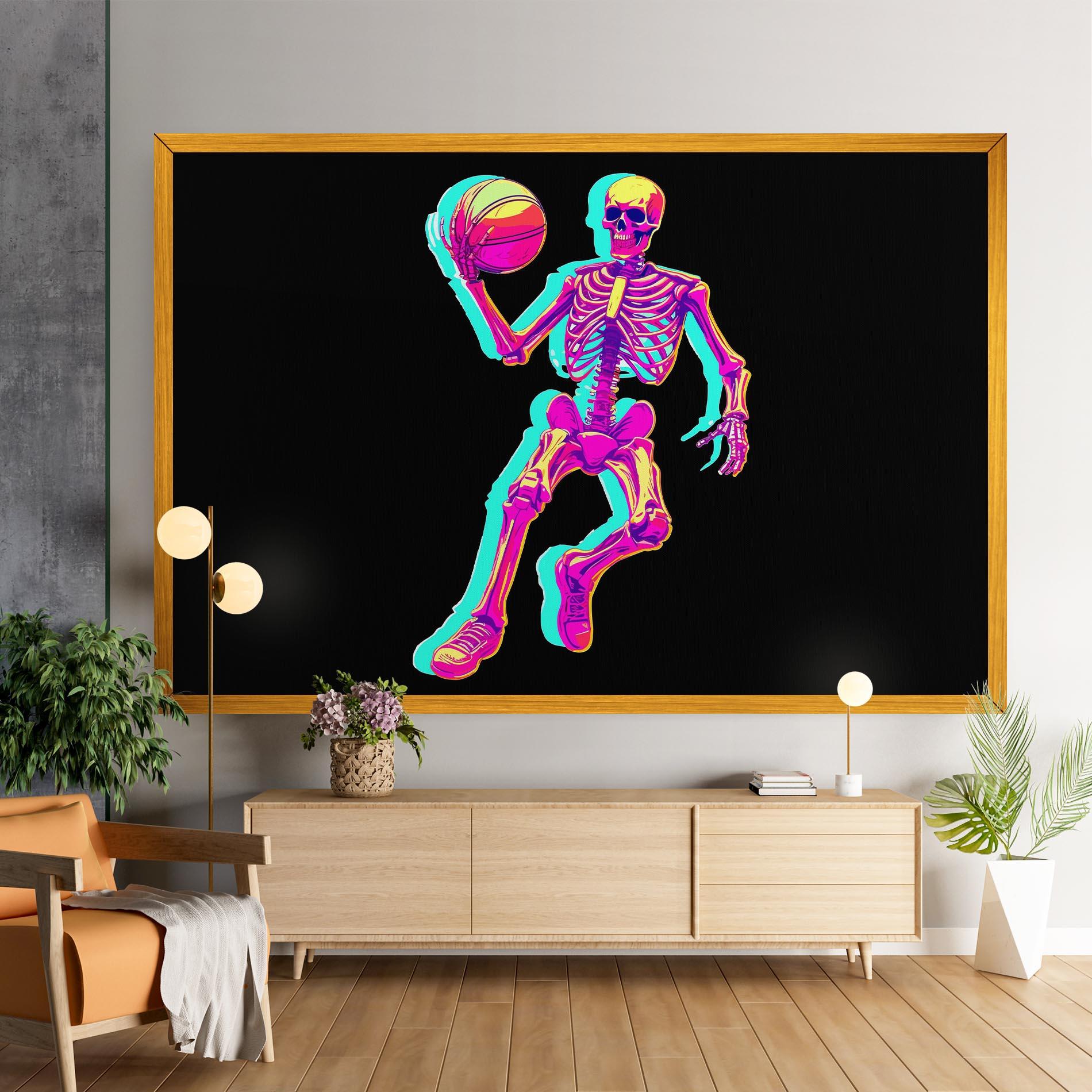 Vászonkép Skeleton Basketball mockup 9