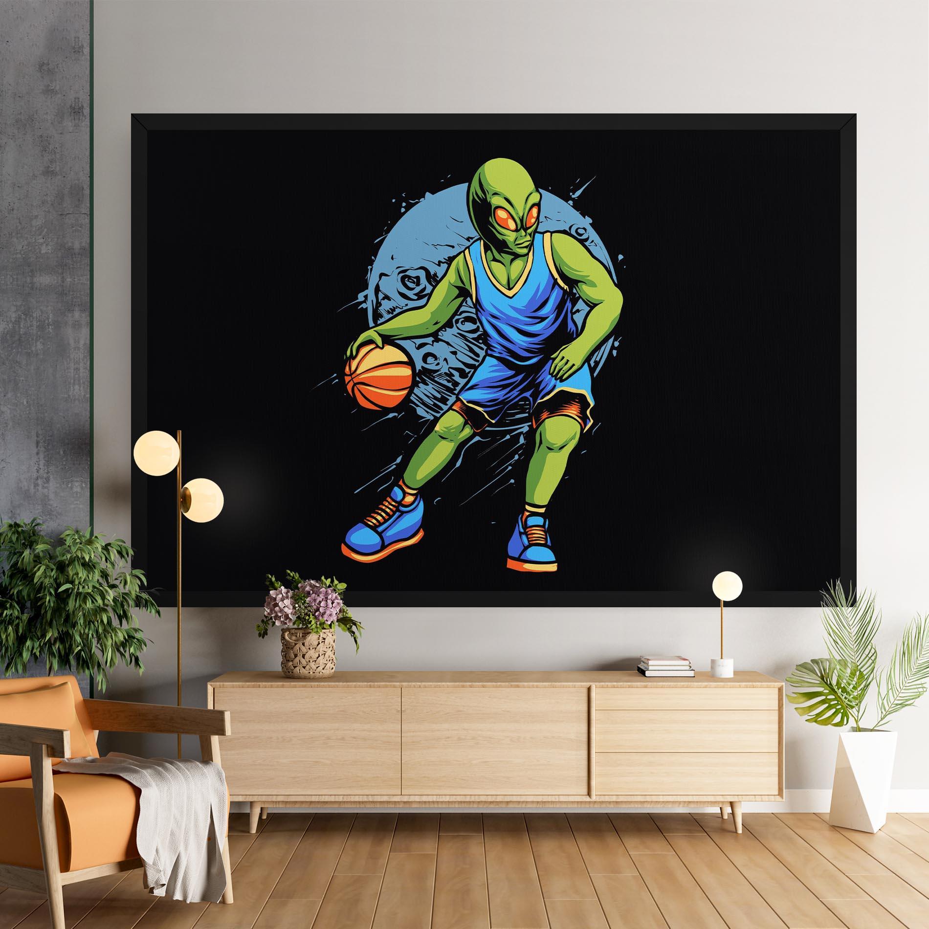 Vászonkép Alien Basketball mockup 9