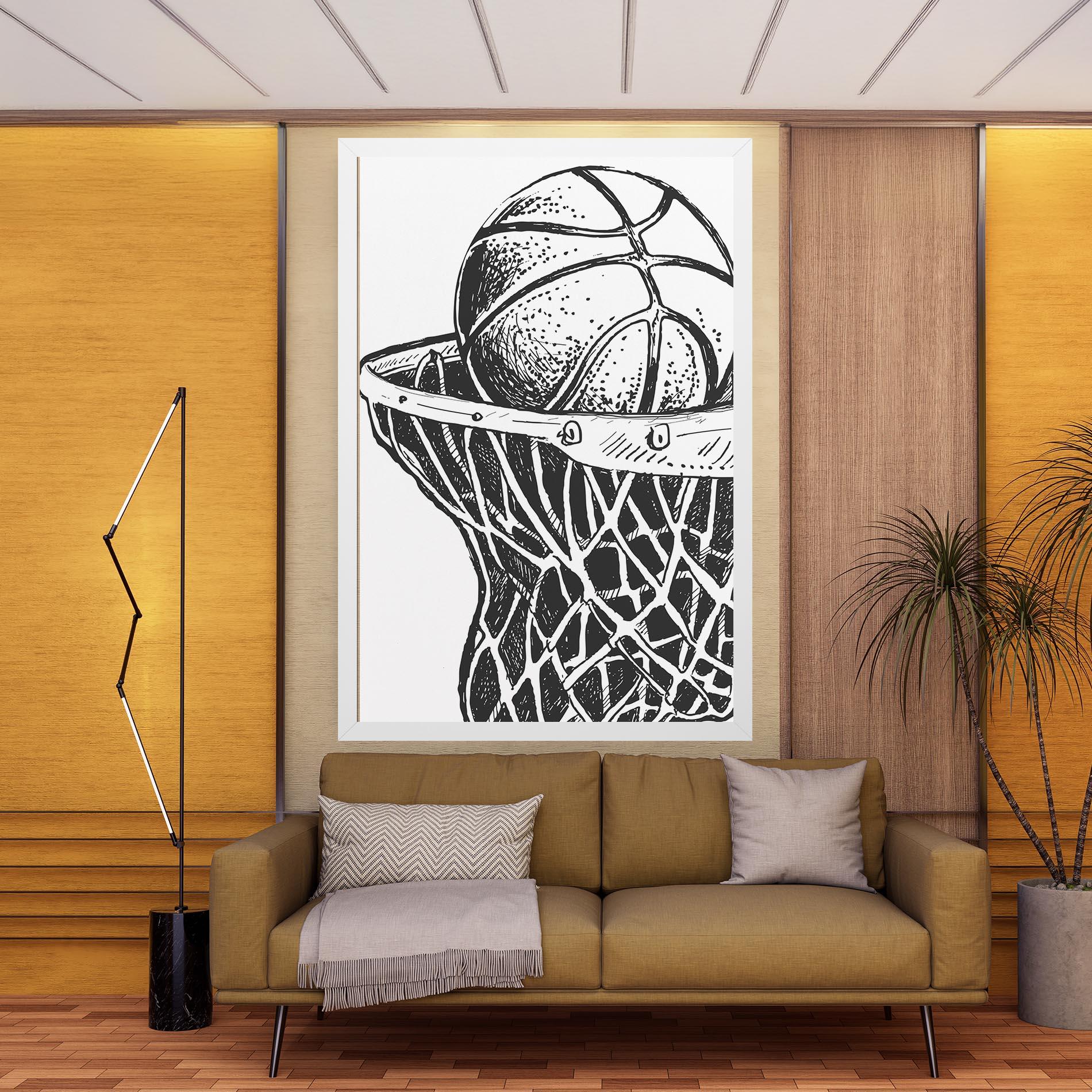 Vászonkép Basketball Grey Hoop mockup 9