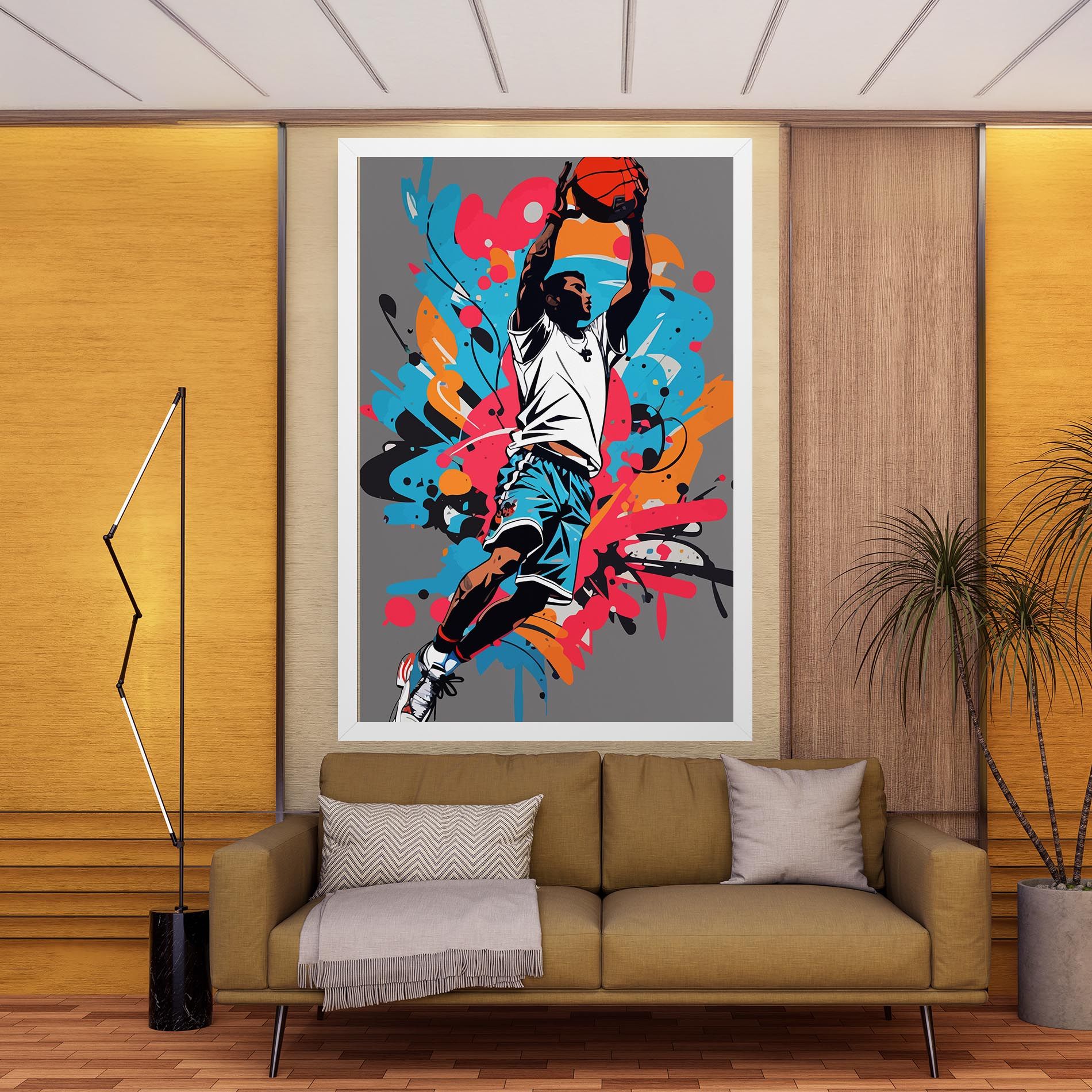 Blue Red Basket mockup 9