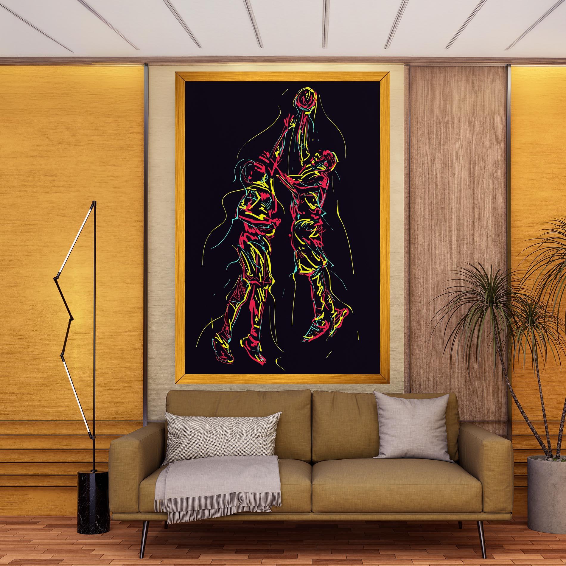 Vászonkép Basket Line Jump mockup 9