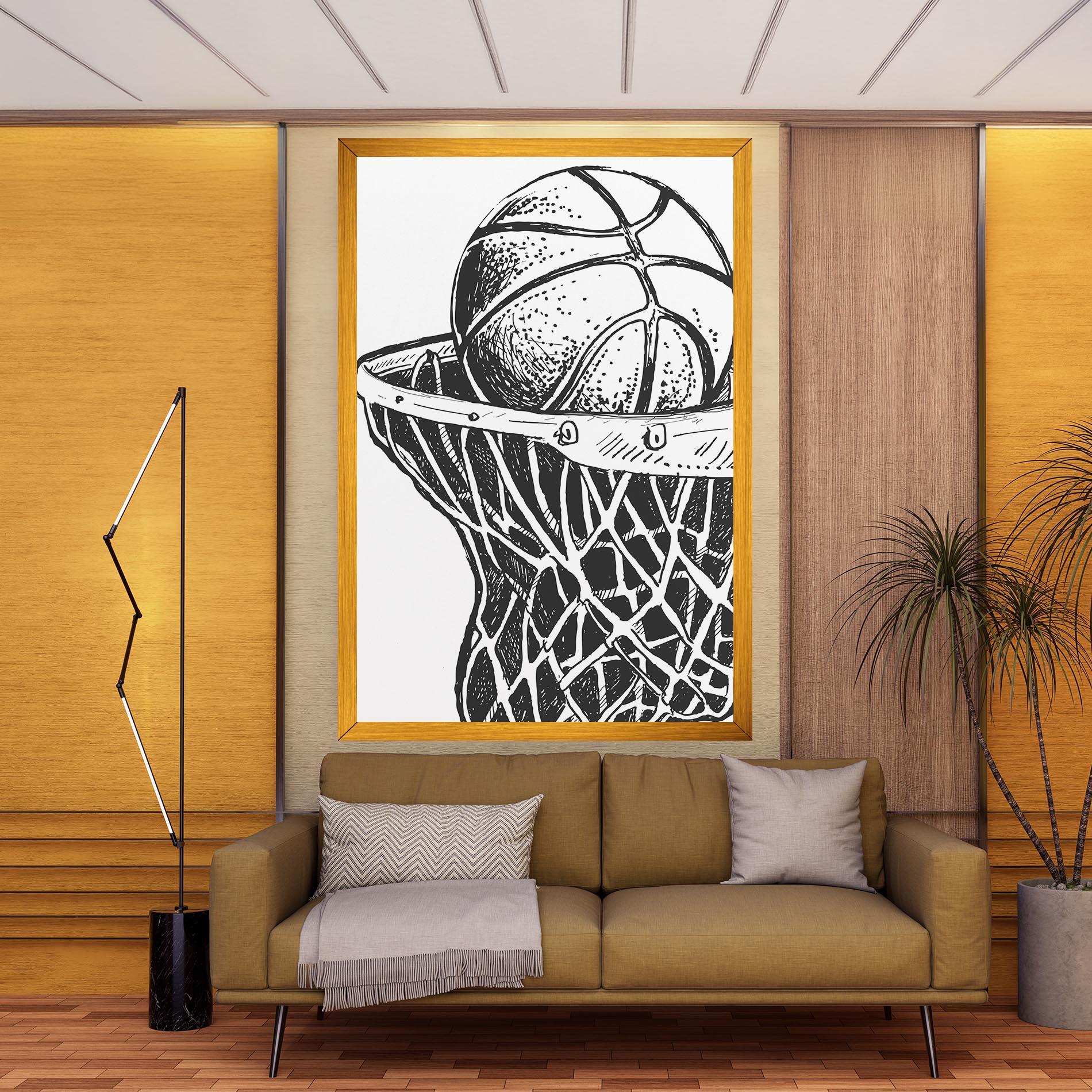 Vászonkép Basketball Grey Hoop mockup 9