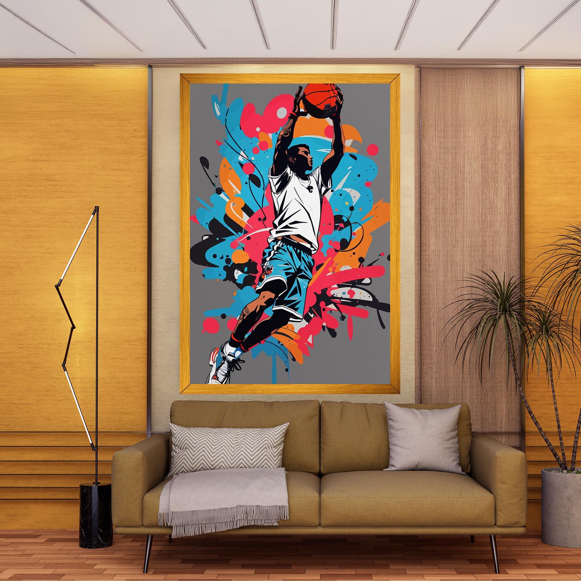 Vászonkép Blue Red Basket mockup 9