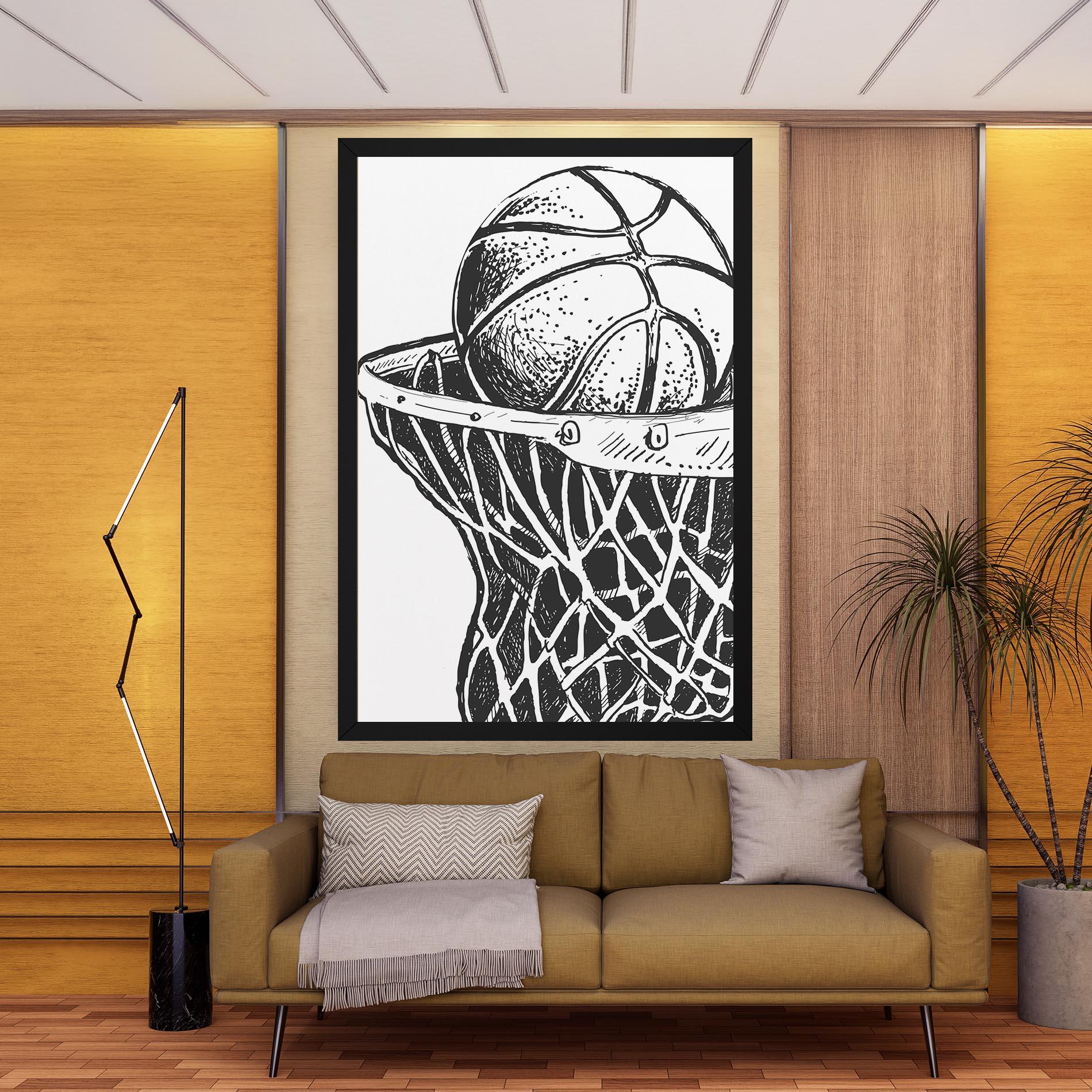 Vászonkép Basketball Grey Hoop mockup 9