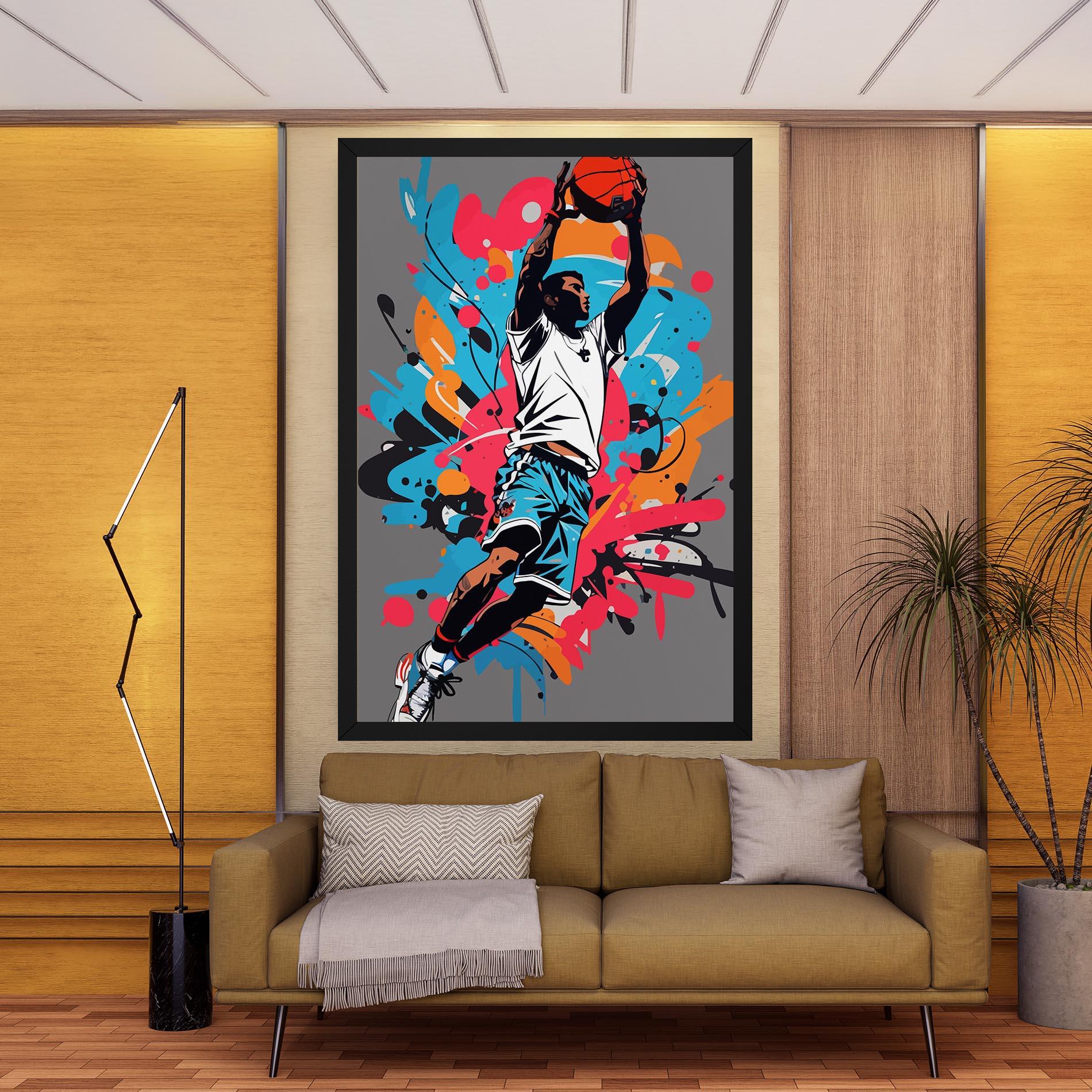 Vászonkép Blue Red Basket mockup 9