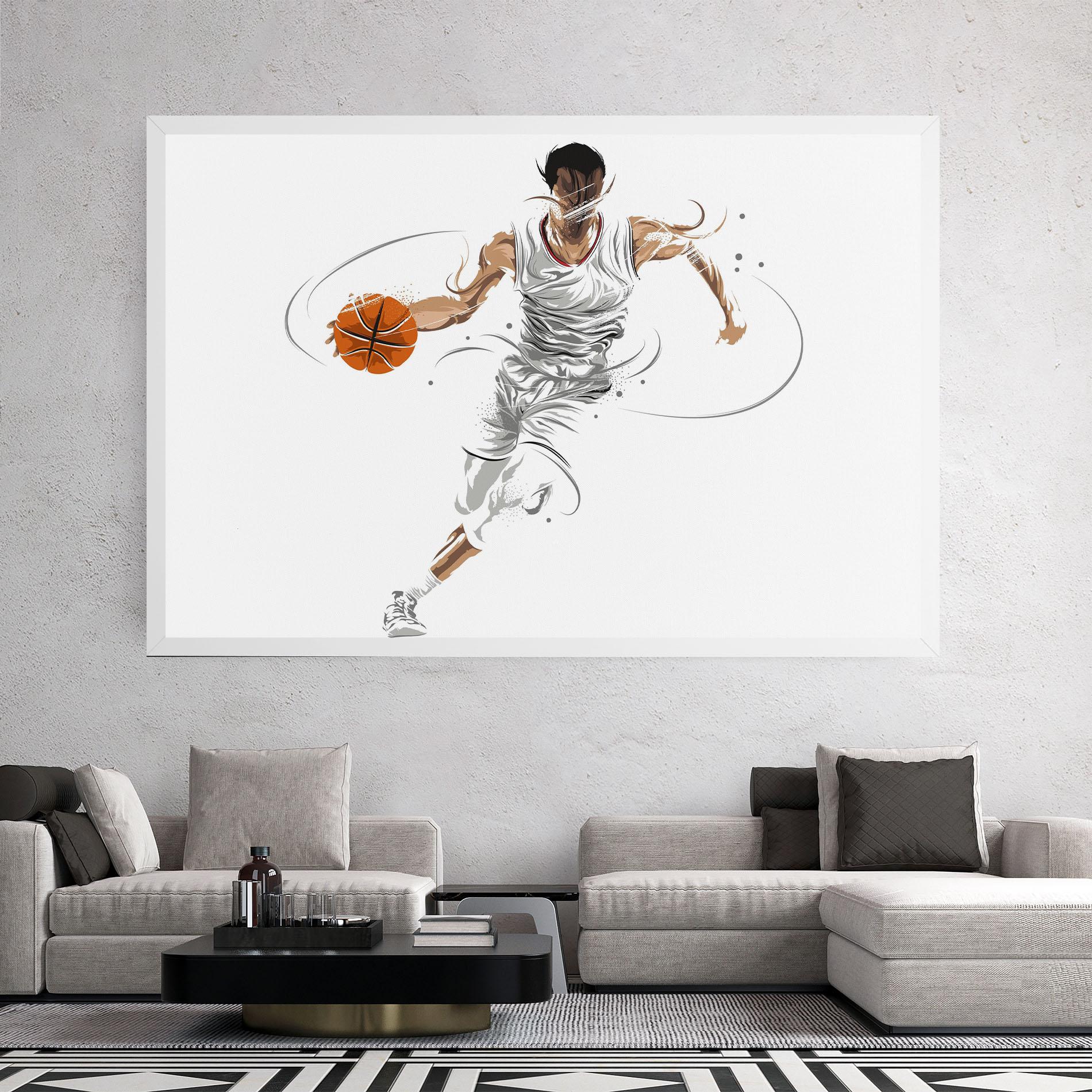 Vászonkép Dribbling Basketbal mockup 2