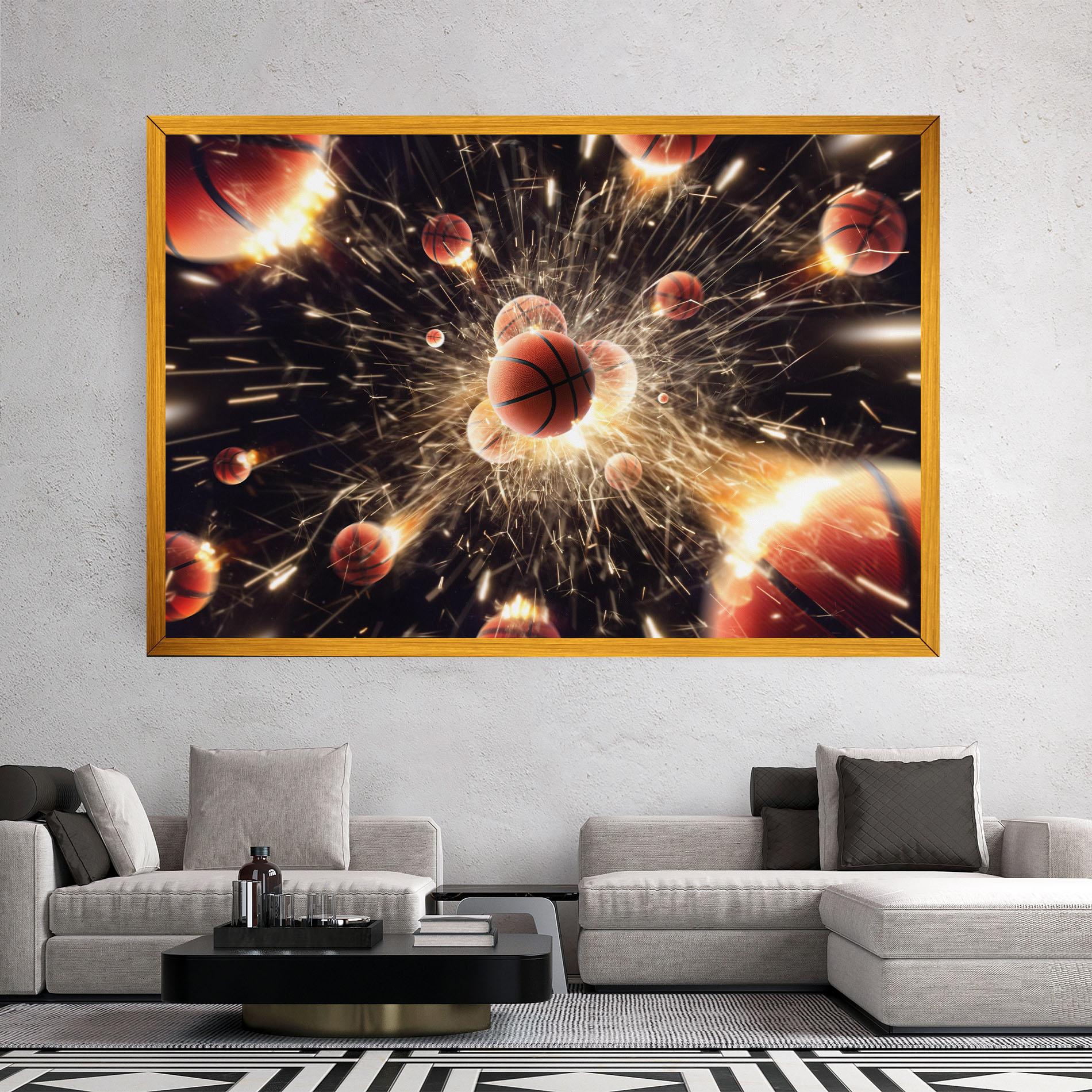 Vászonkép Basketball Explosion mockup 2